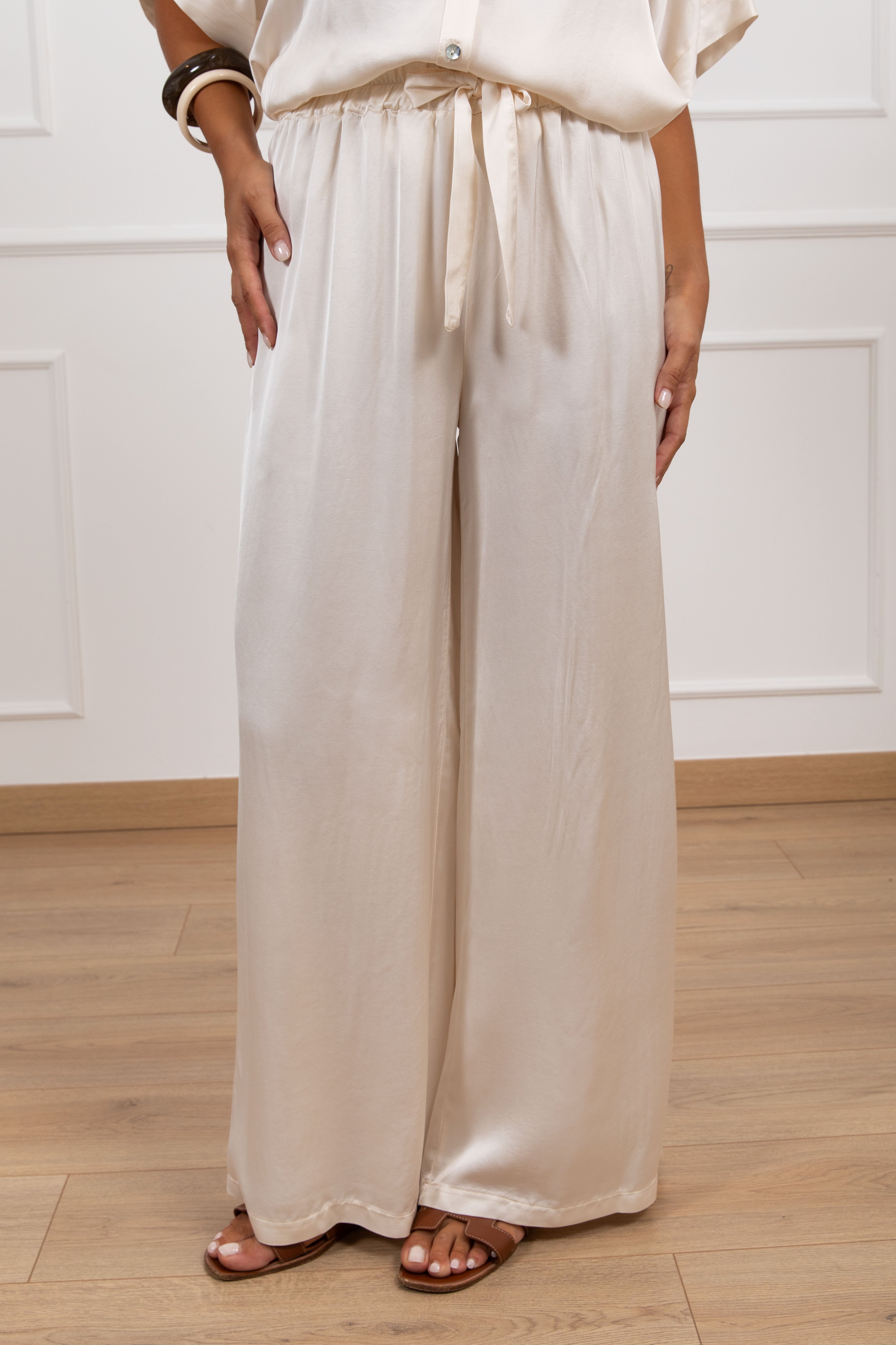 Pantalone in raso con elastico Motel