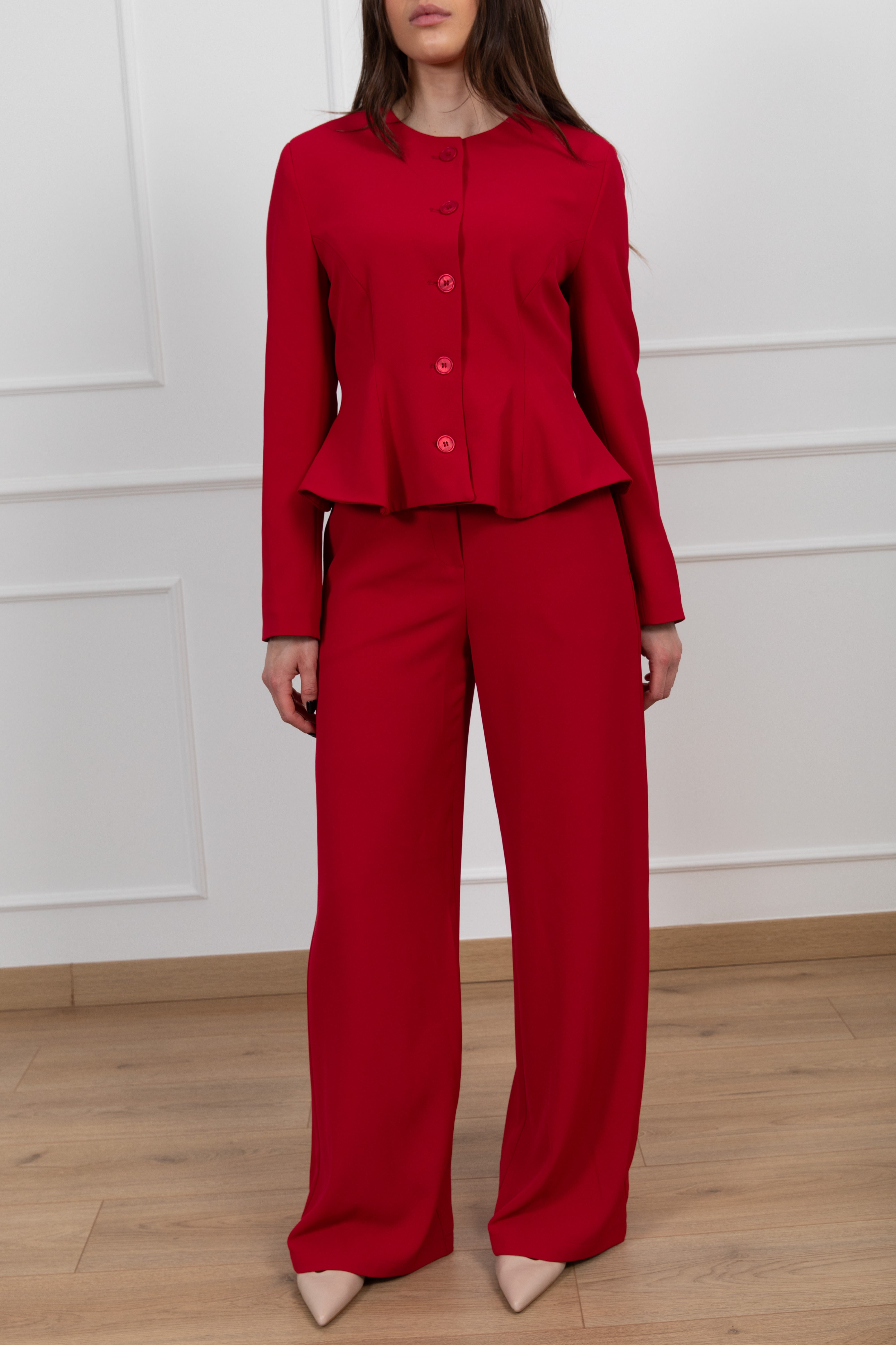 Tailleur giacca con godet e pantalone Tensione IN