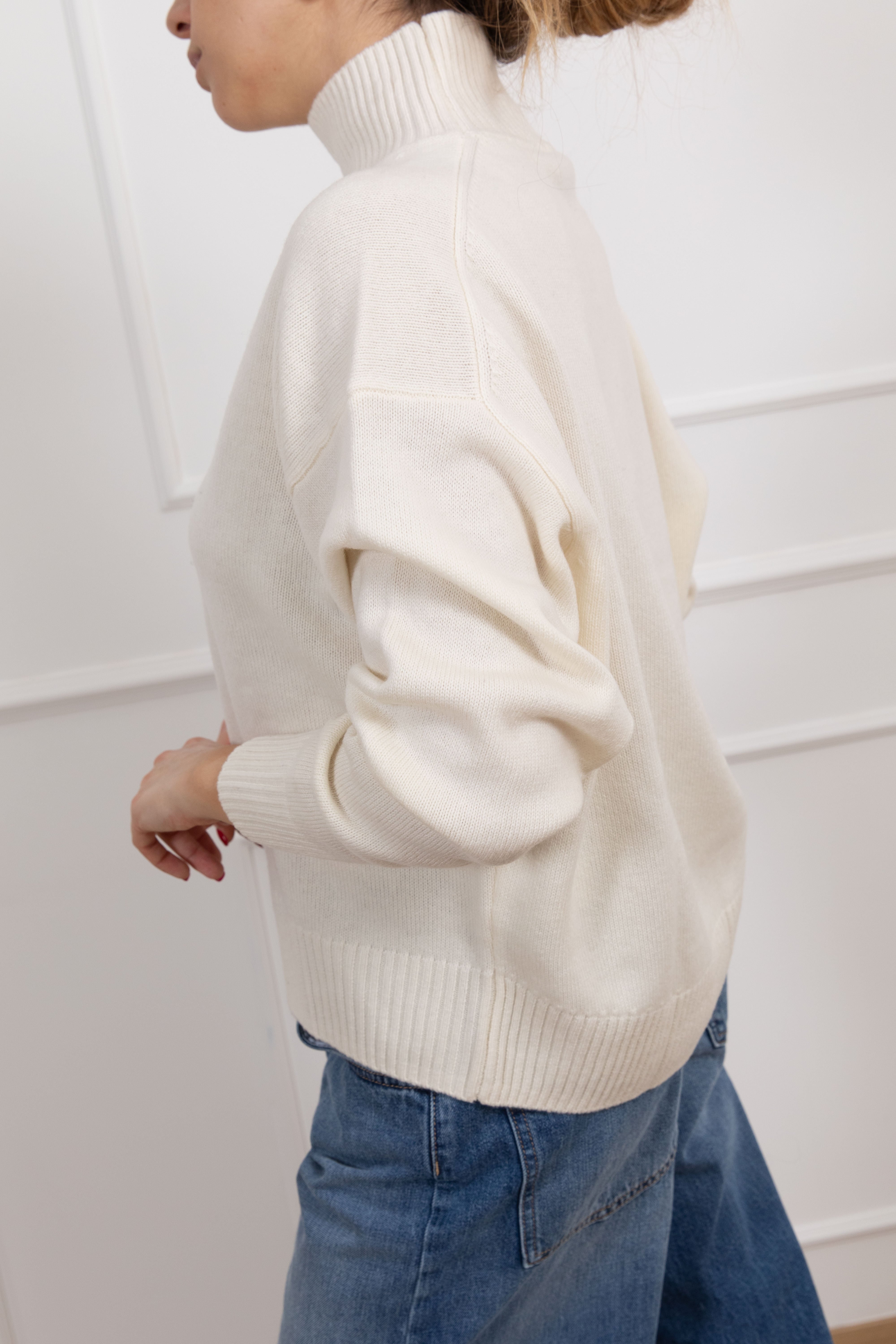 Pull collo a cratere 100% lana Motel