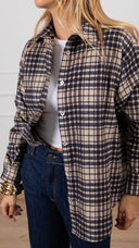 Camicia check flanella variante blu Susy Mix