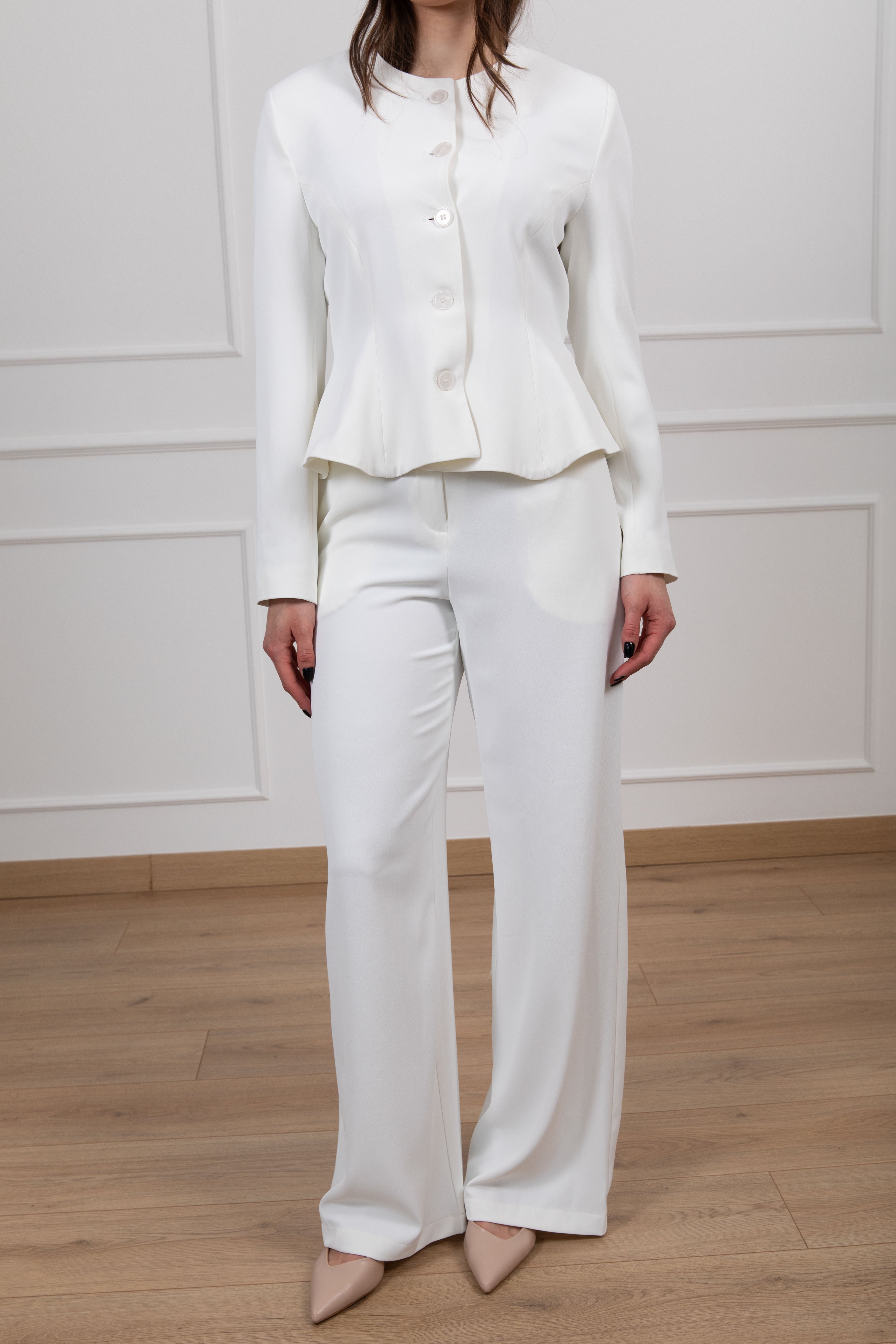 Tailleur giacca con godet e pantalone Tensione IN