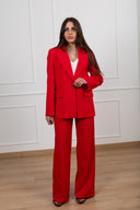 Tailleur giacca mono-bottone e pantalone con elastico sul retro Dixie
