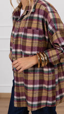Camicia check flanella variante verde oliva Susy mix