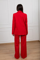 Tailleur giacca mono-bottone e pantalone con elastico sul retro Dixie