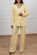 Tailleur giacca mono-bottone e pantalone con elastico sul retro Dixie