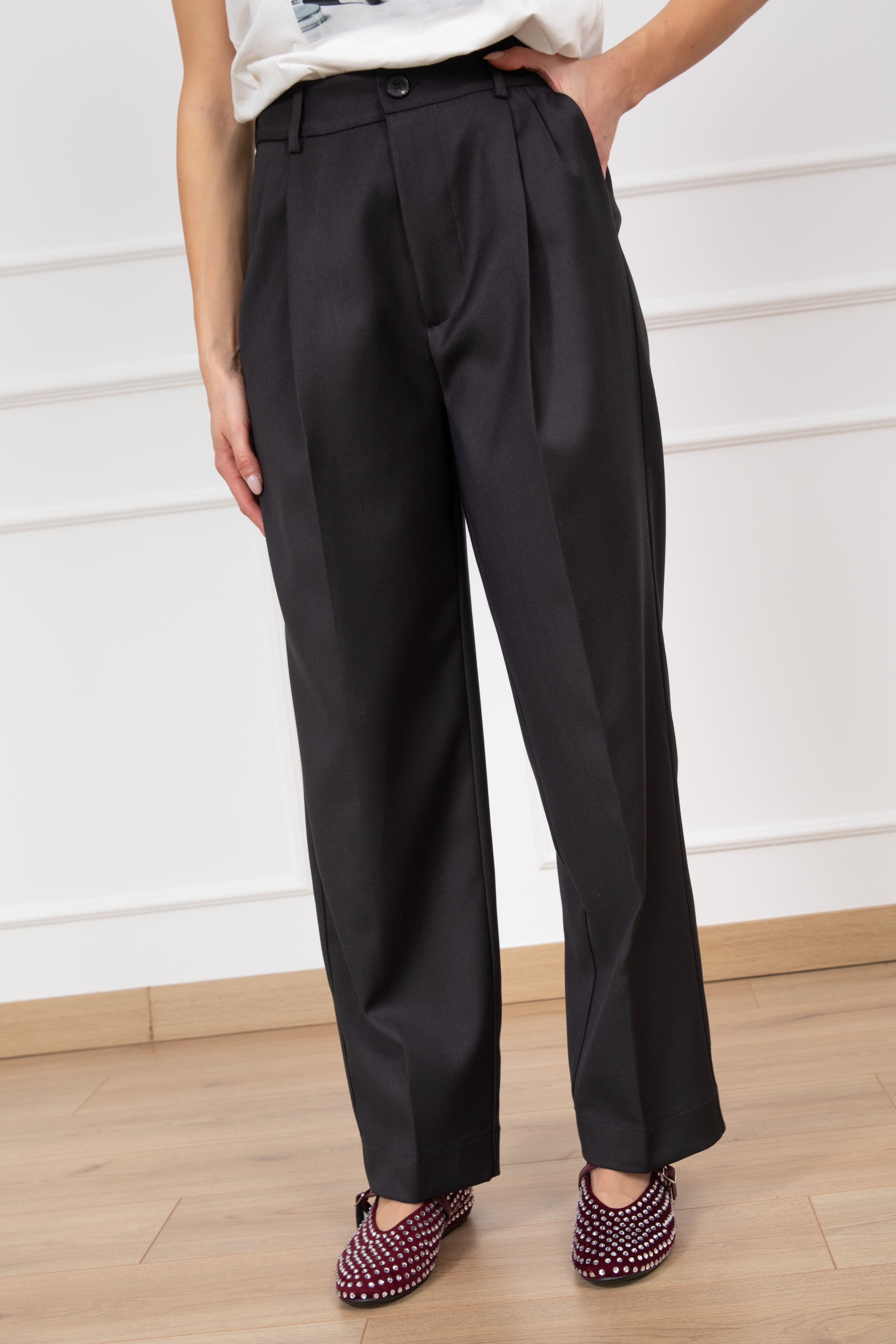 Pantalone maschile in calda viscosa con pinces ViCOLO