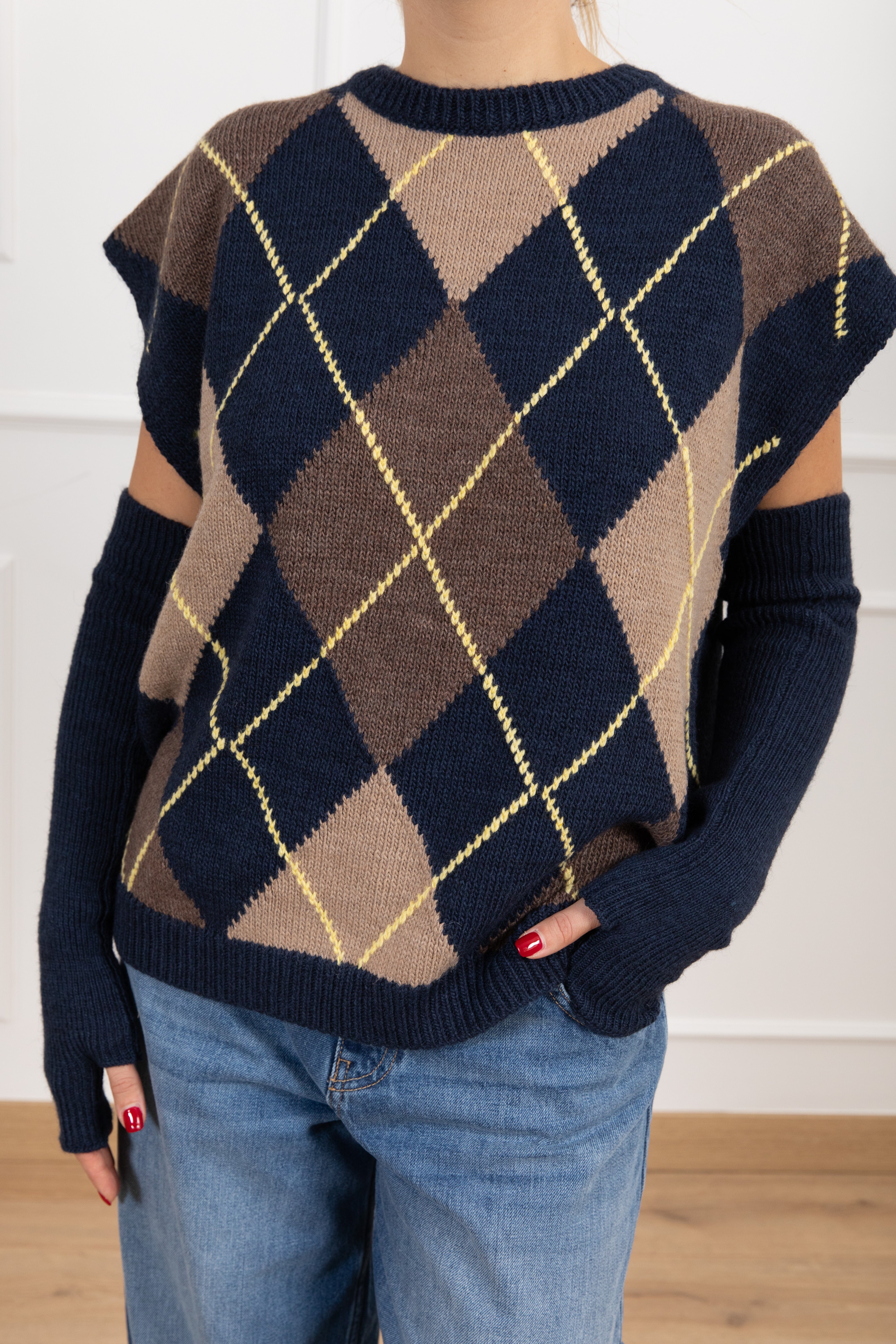 Pull rombi con manicotti Tensione IN