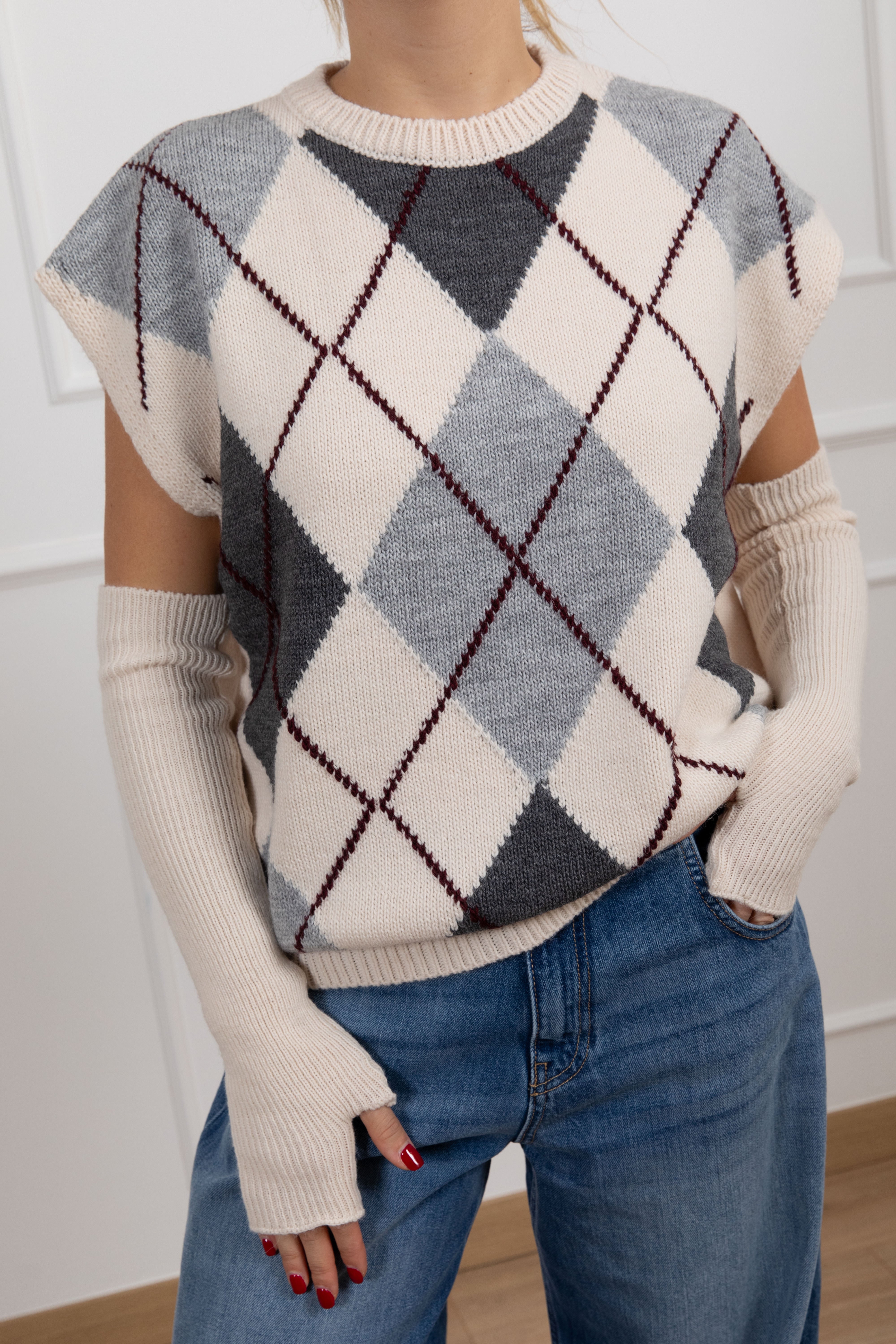 Pull rombi con manicotti Tensione IN