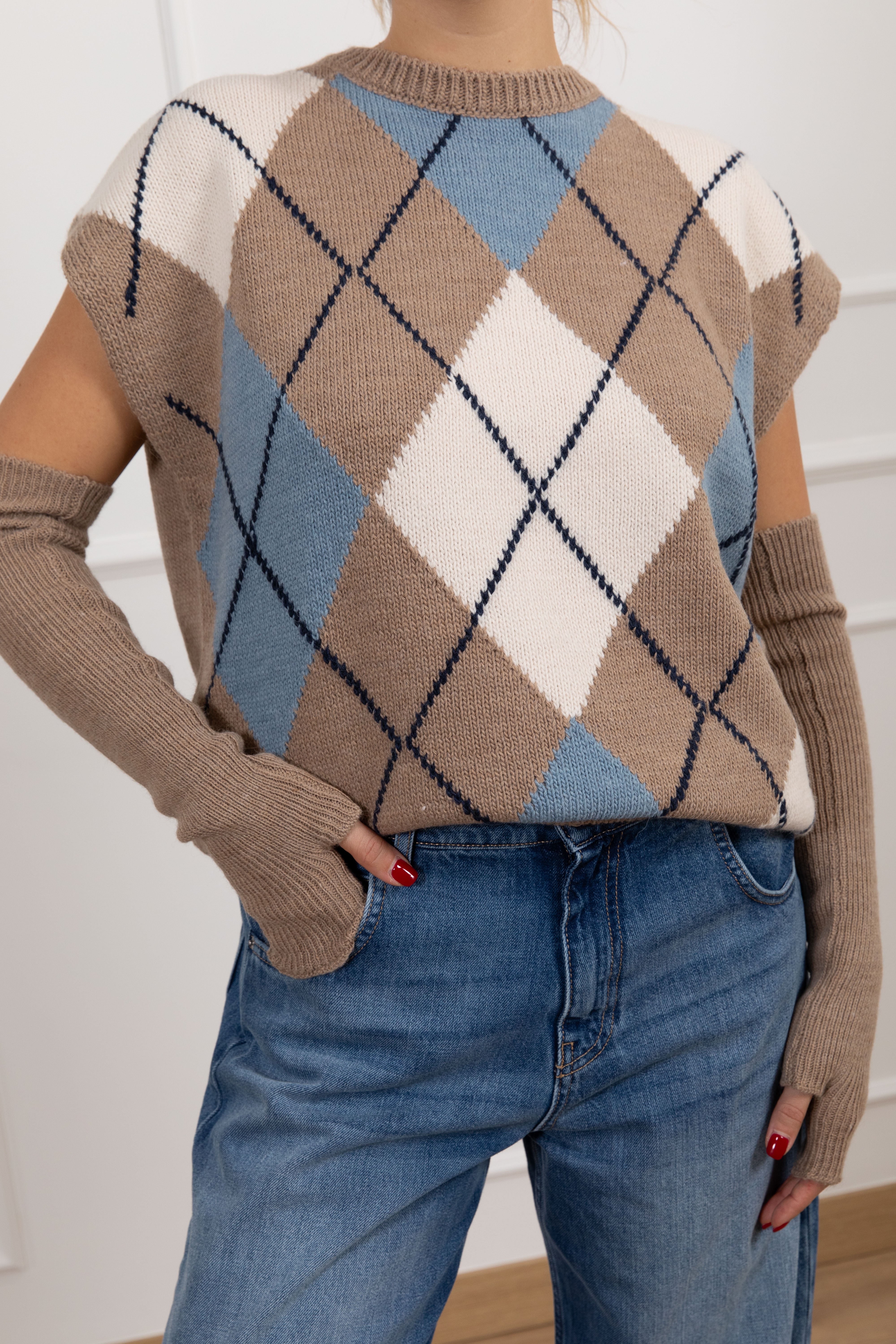 Pull rombi con manicotti Tensione IN