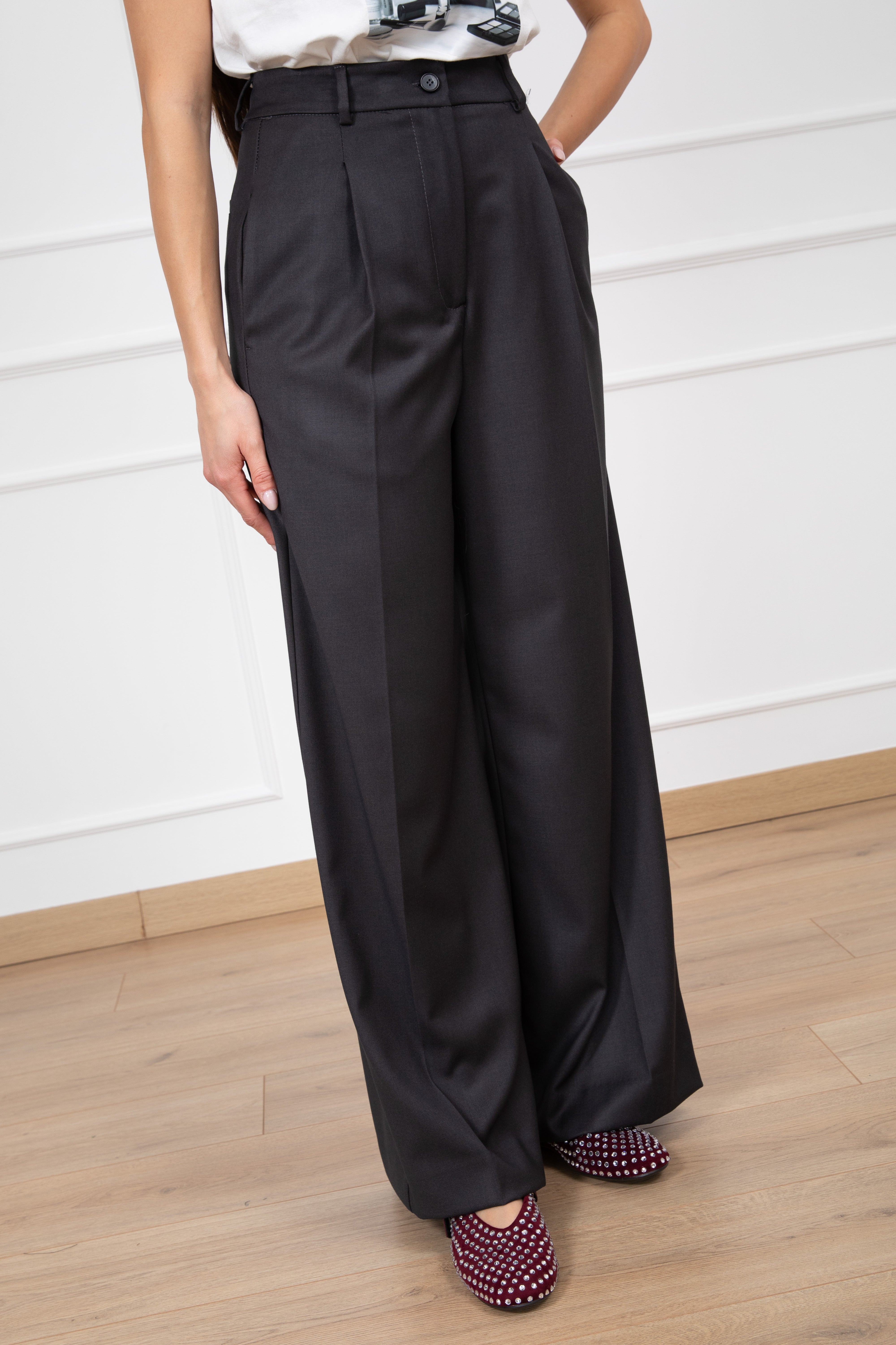 Pantalone sartoriale gamba dritta in calda viscosa ViCOLO