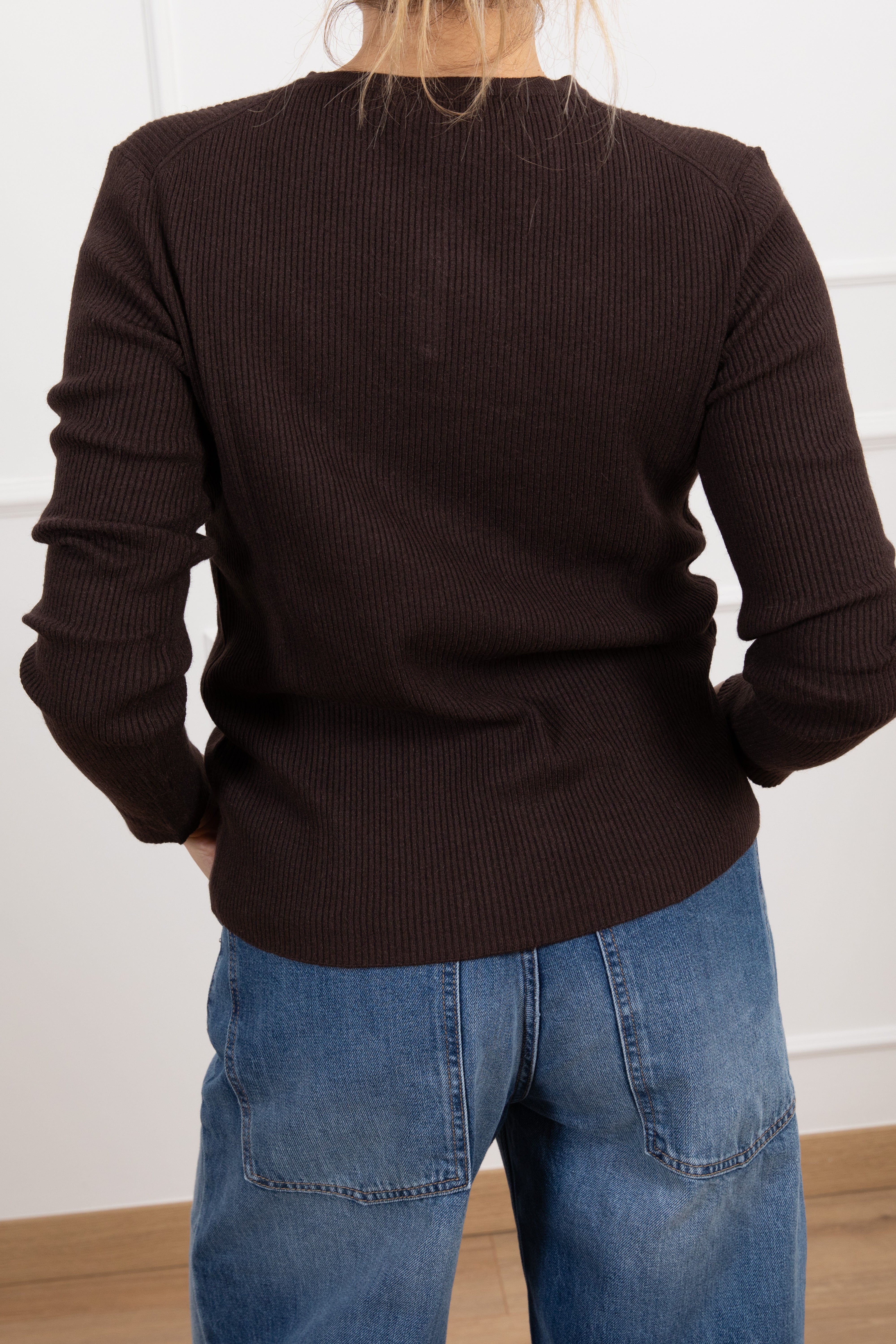 Maglia serafino a costine ViCOLO