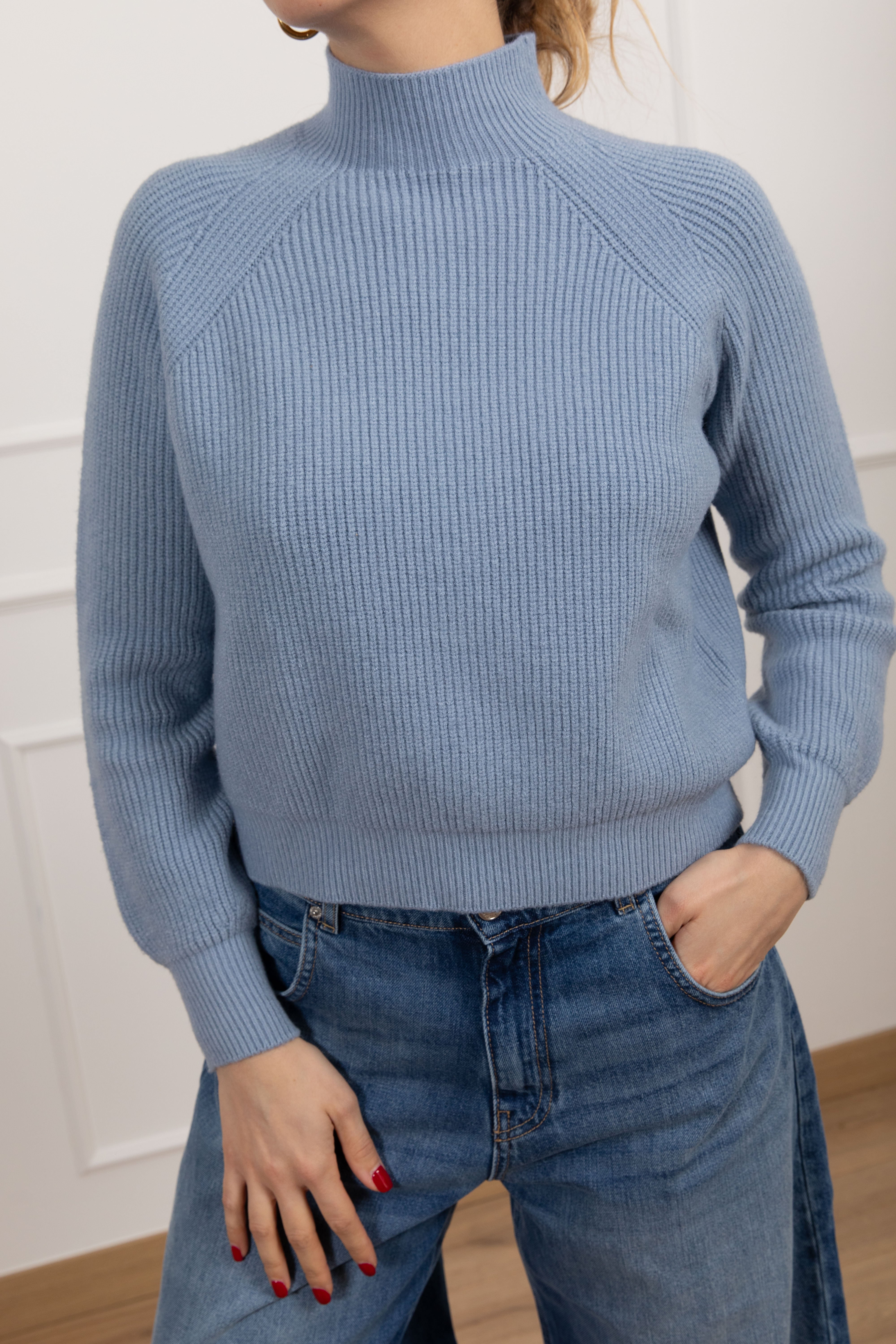 Pull a coste con collo a cratere Susy Mix