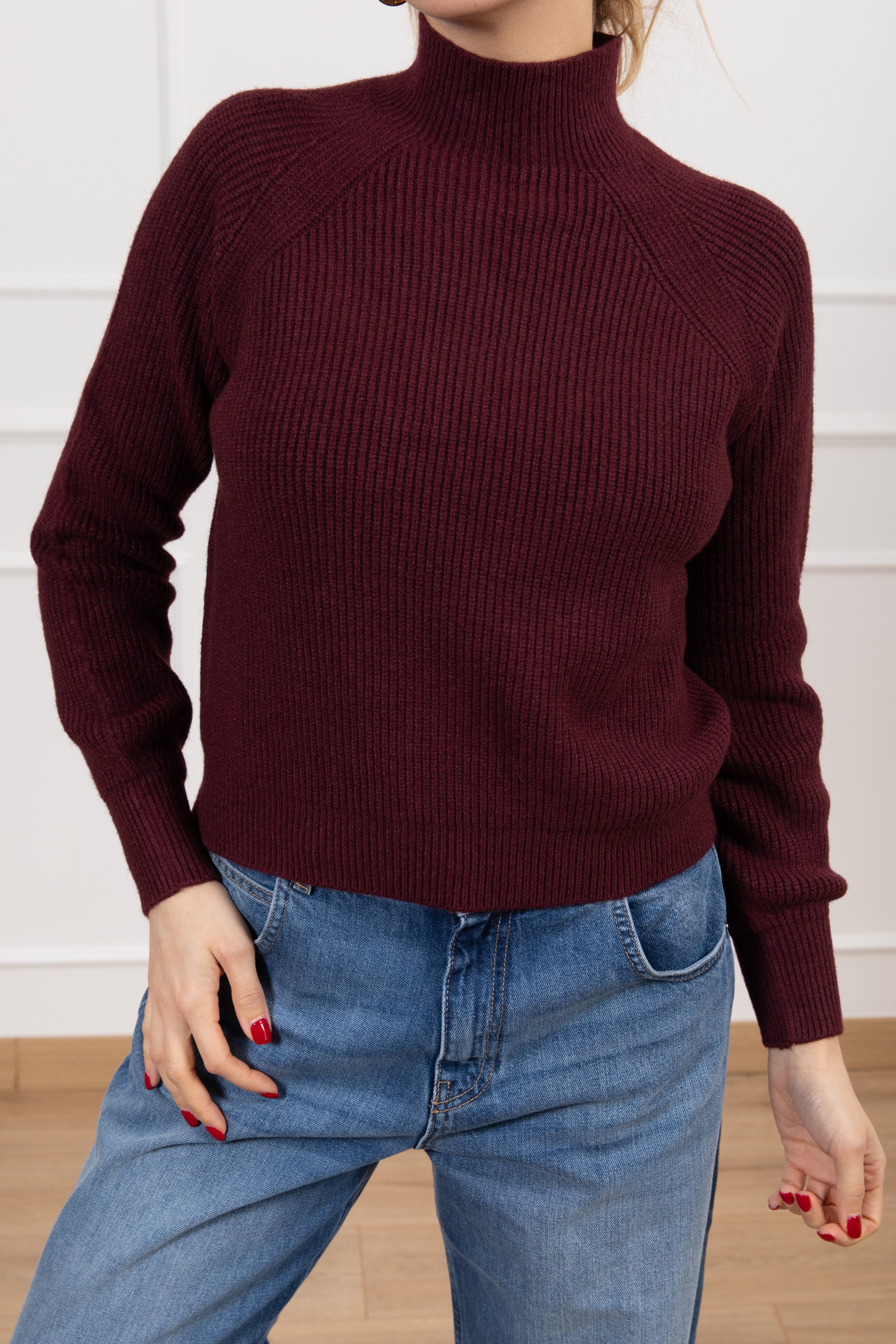 Pull a coste con collo a cratere Susy Mix