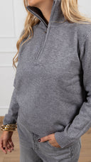 Maglia mezza zip variante grigio Susy Mix