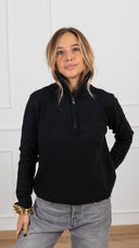Maglia mezza zip variante nero Susy Mix