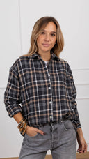 Camicia check flanella variante grigio Susy Mix