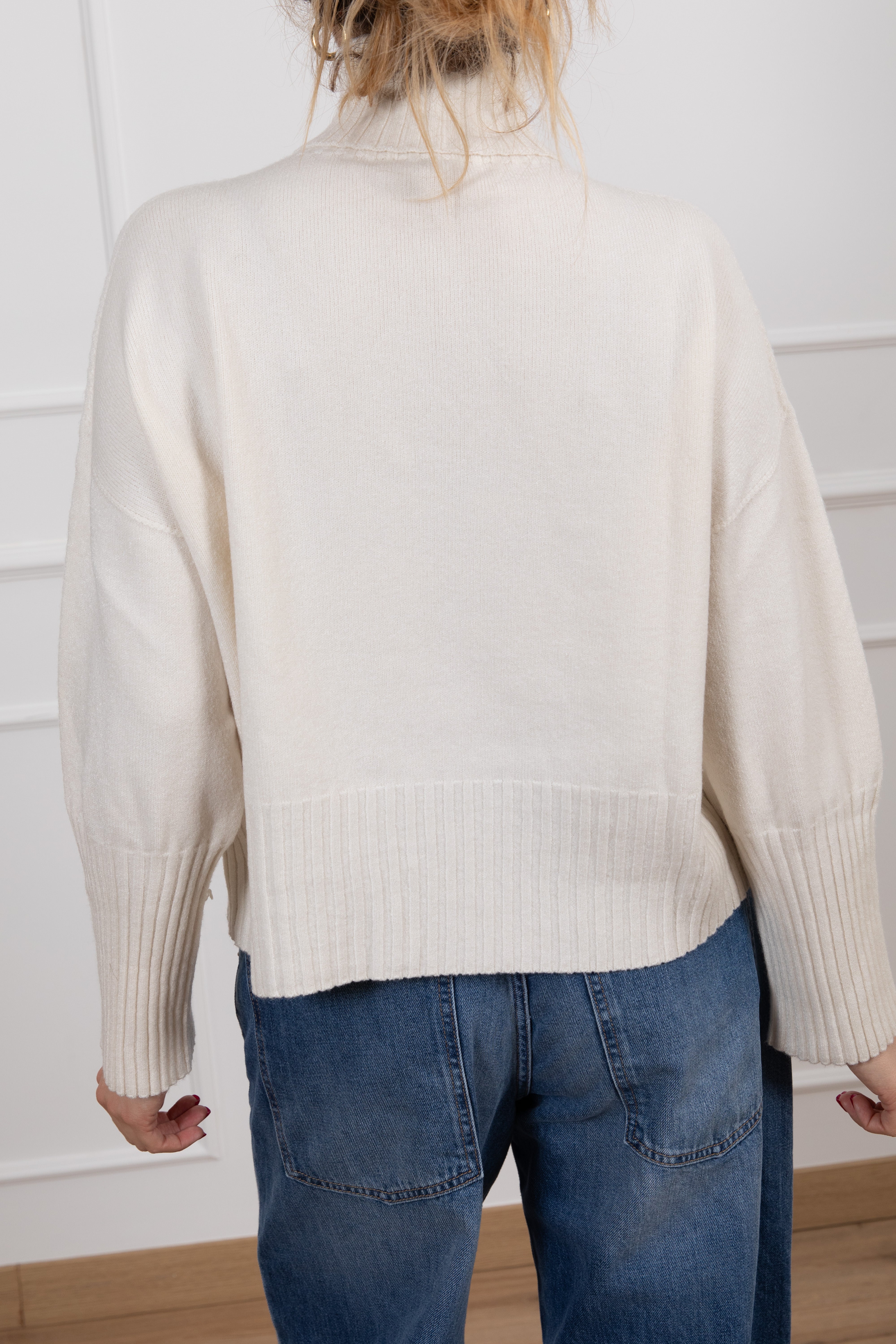 Pull a collo alto in viscosa a scatoletta Motel