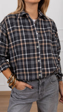 Camicia check flanella variante grigio Susy Mix
