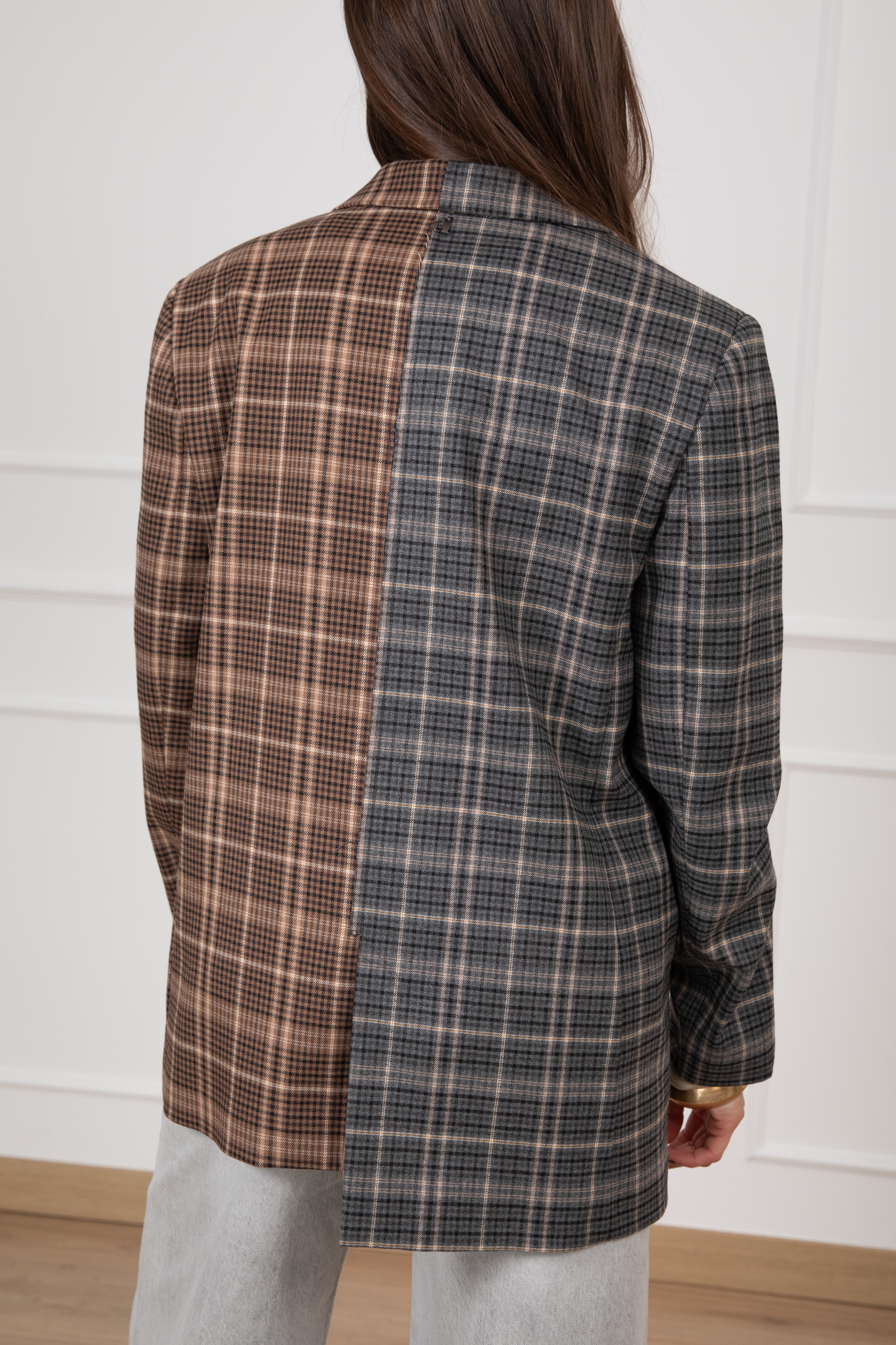 Giacca pied de poule mono-bottone Dixie
