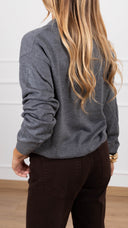 Polo mezza zip motivo rombi variante grigio Susy Mix