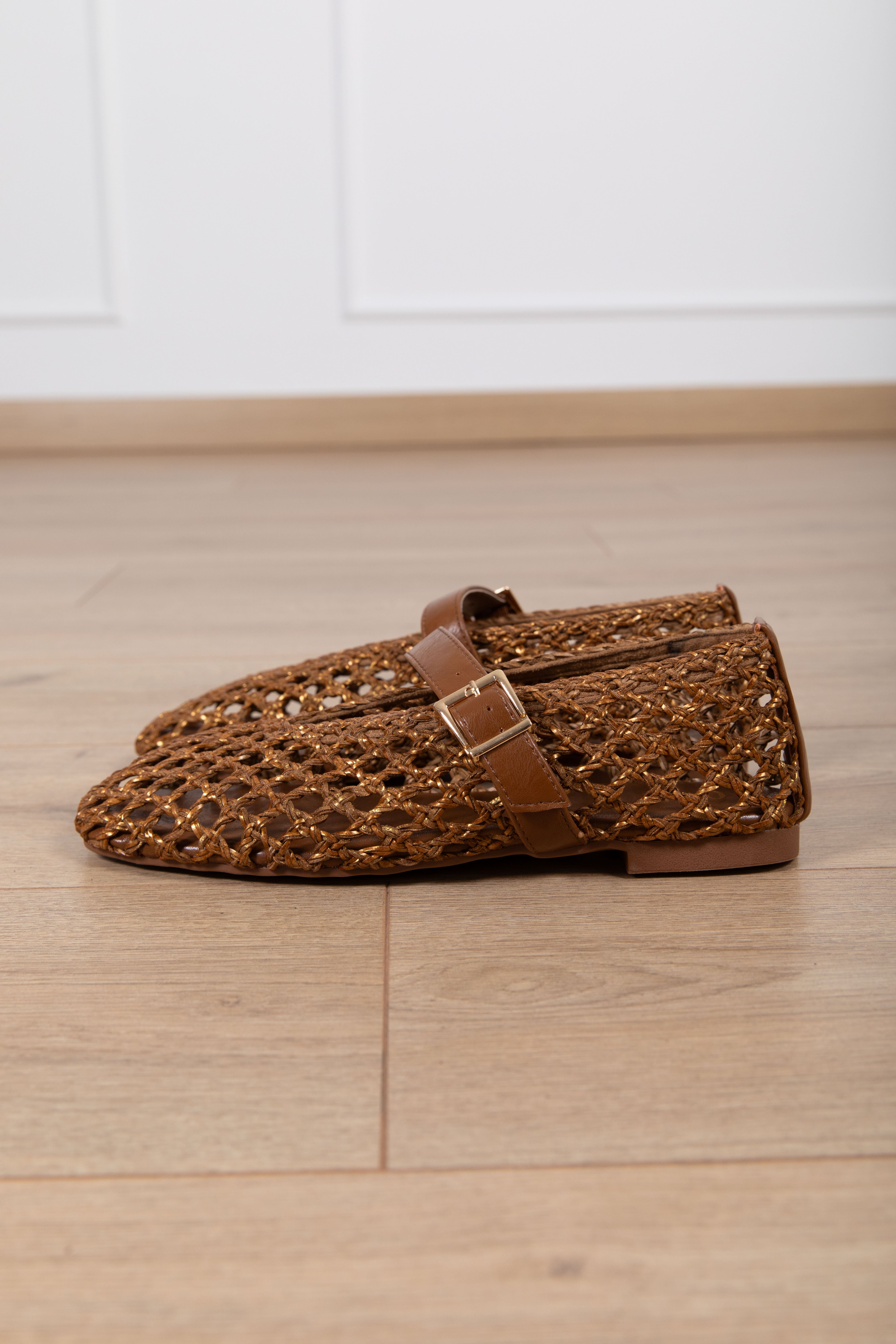 Ballerina a rete in raffia Ovyé