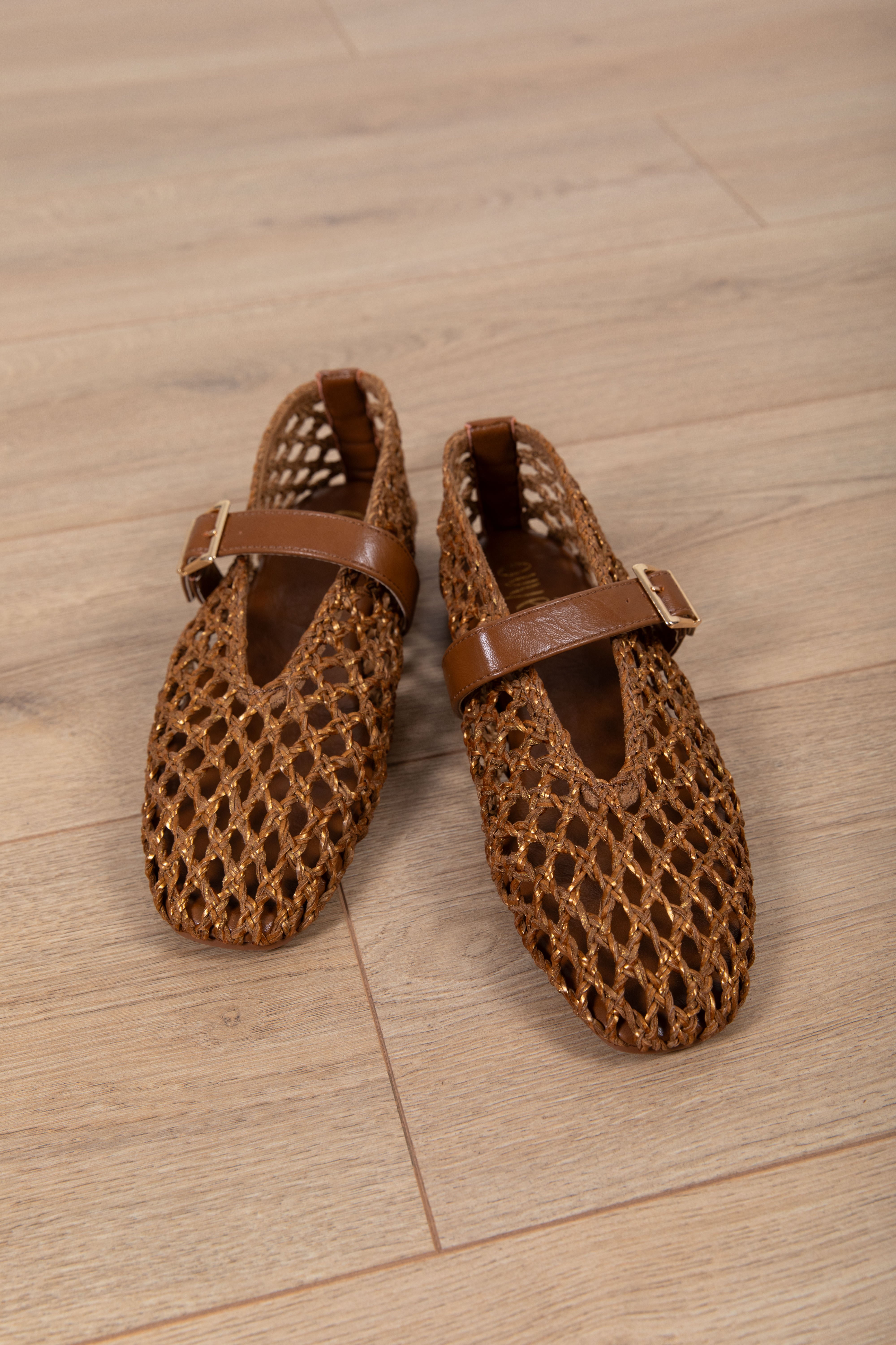 Ballerina a rete in raffia Ovyé