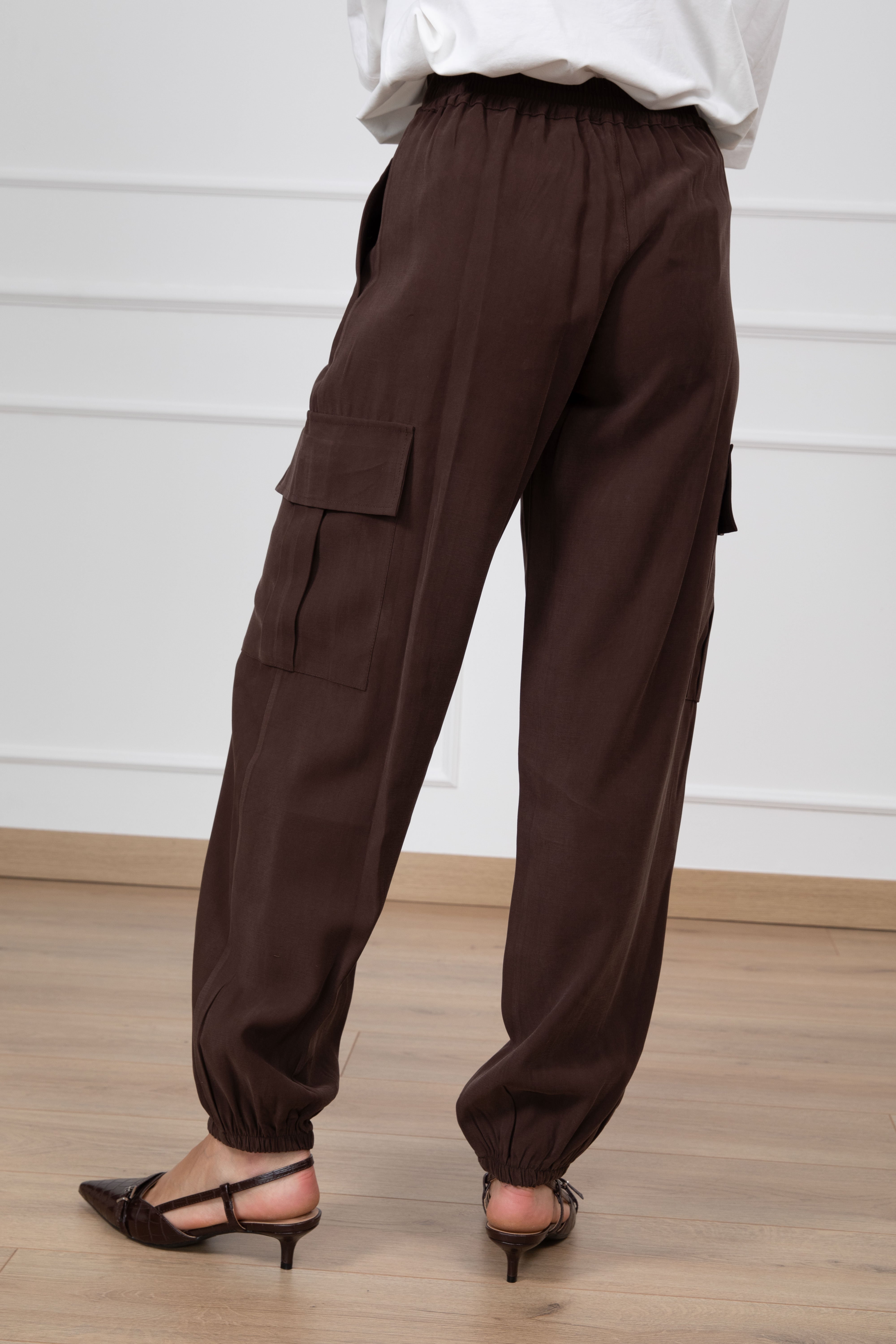 Pantalone cargo con elastico sul fondo ViCOLO
