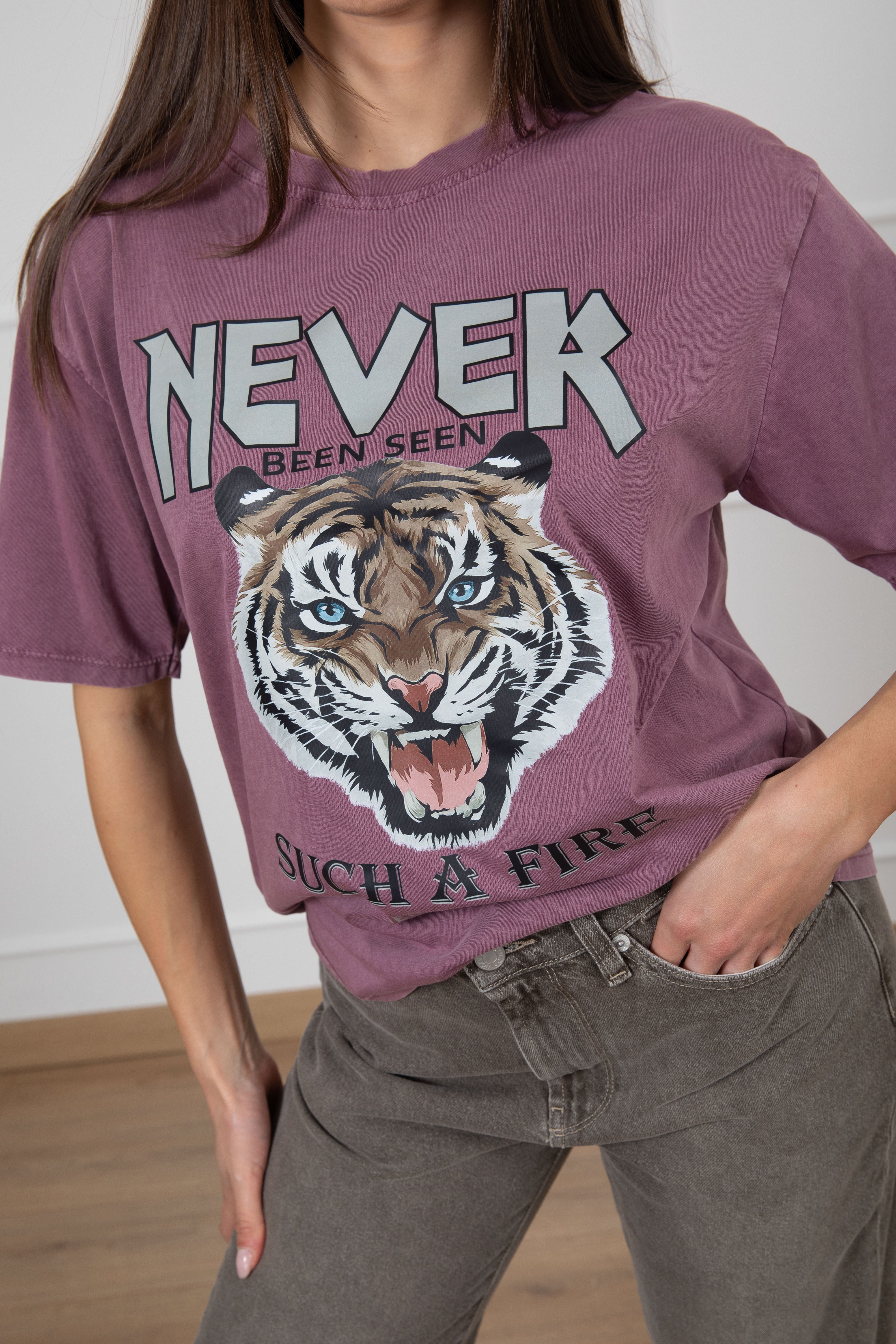 T-shirt "Tiger" stone washed Susy Mix