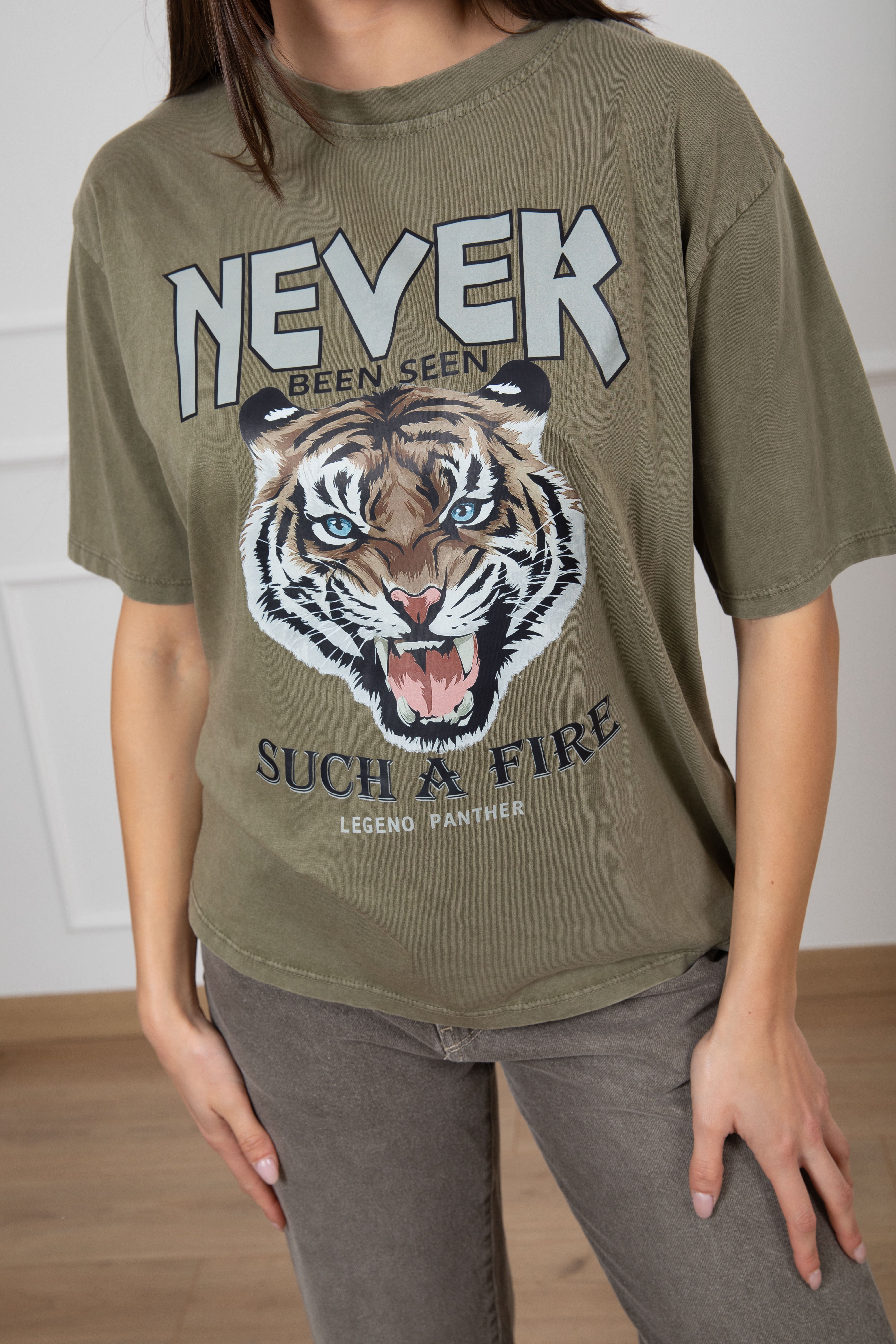T-shirt "Tiger" stone washed Susy Mix