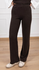 Coordinato in maglia gilet e pantalone con elastico variante moro Susy Mix