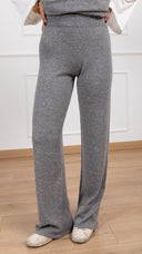 Coordinato in maglia gilet e pantalone con elastico variante grigio Susy Mix
