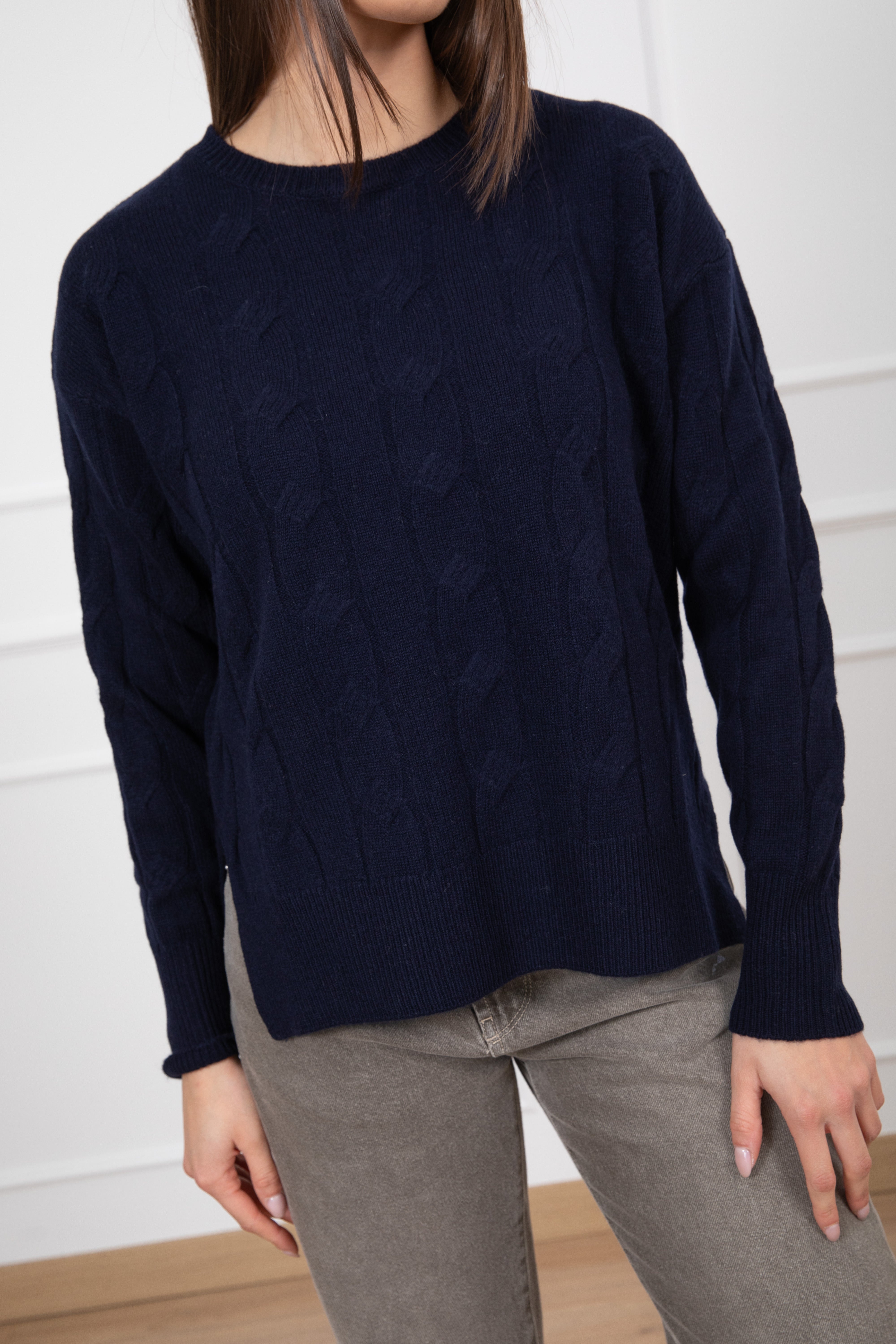 Pull trecce piatte 100% lana Tensione IN