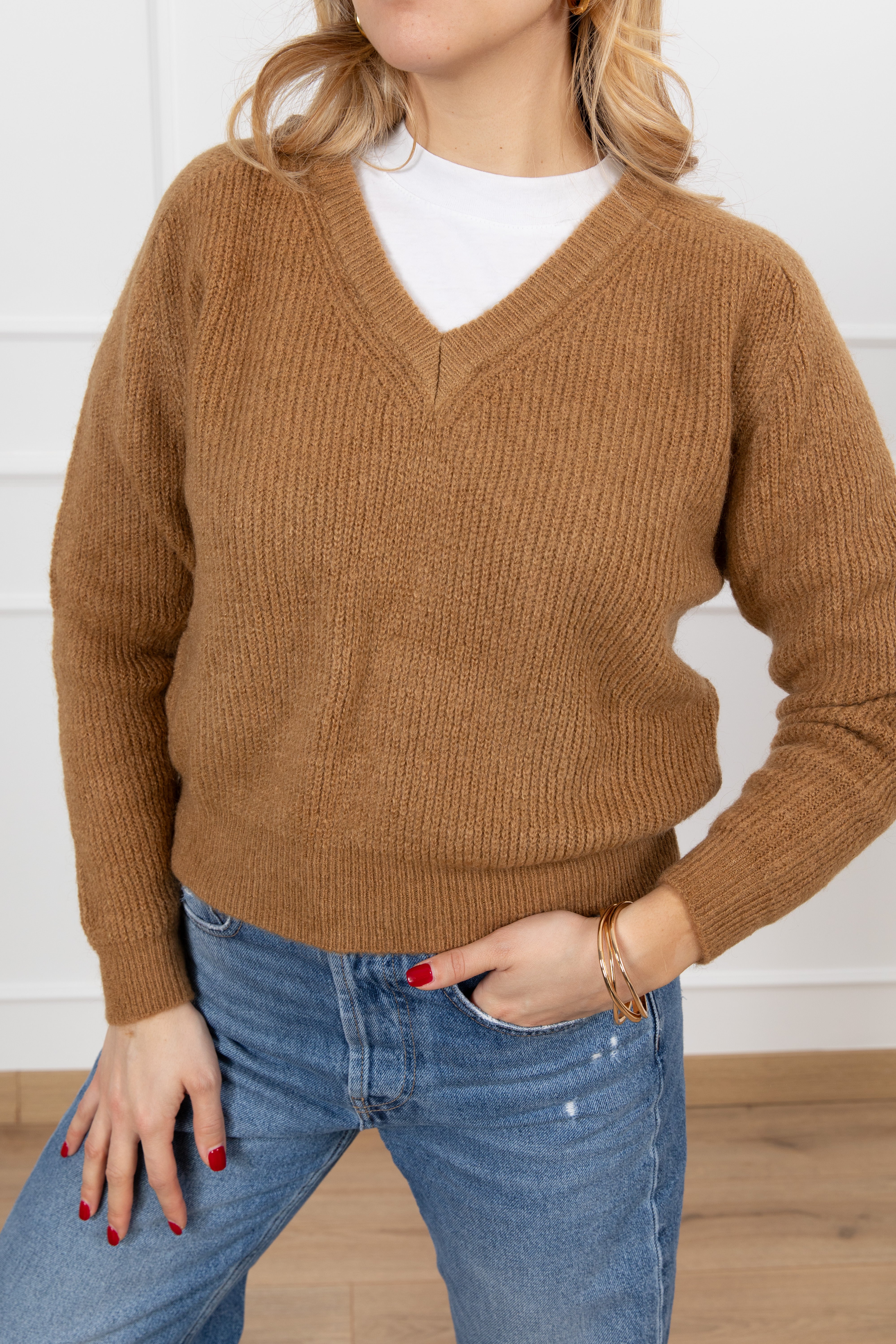 Pull scollo a "V" costa inglese Susy Mix