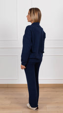 Coordinato in maglia polo e pantalone variante blu Haveone