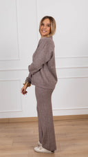 Coordinato in maglia polo e pantalone variante tortora Haveone
