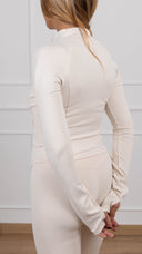 Maglia con zip variante vaniglia ViCOLO Urban Active