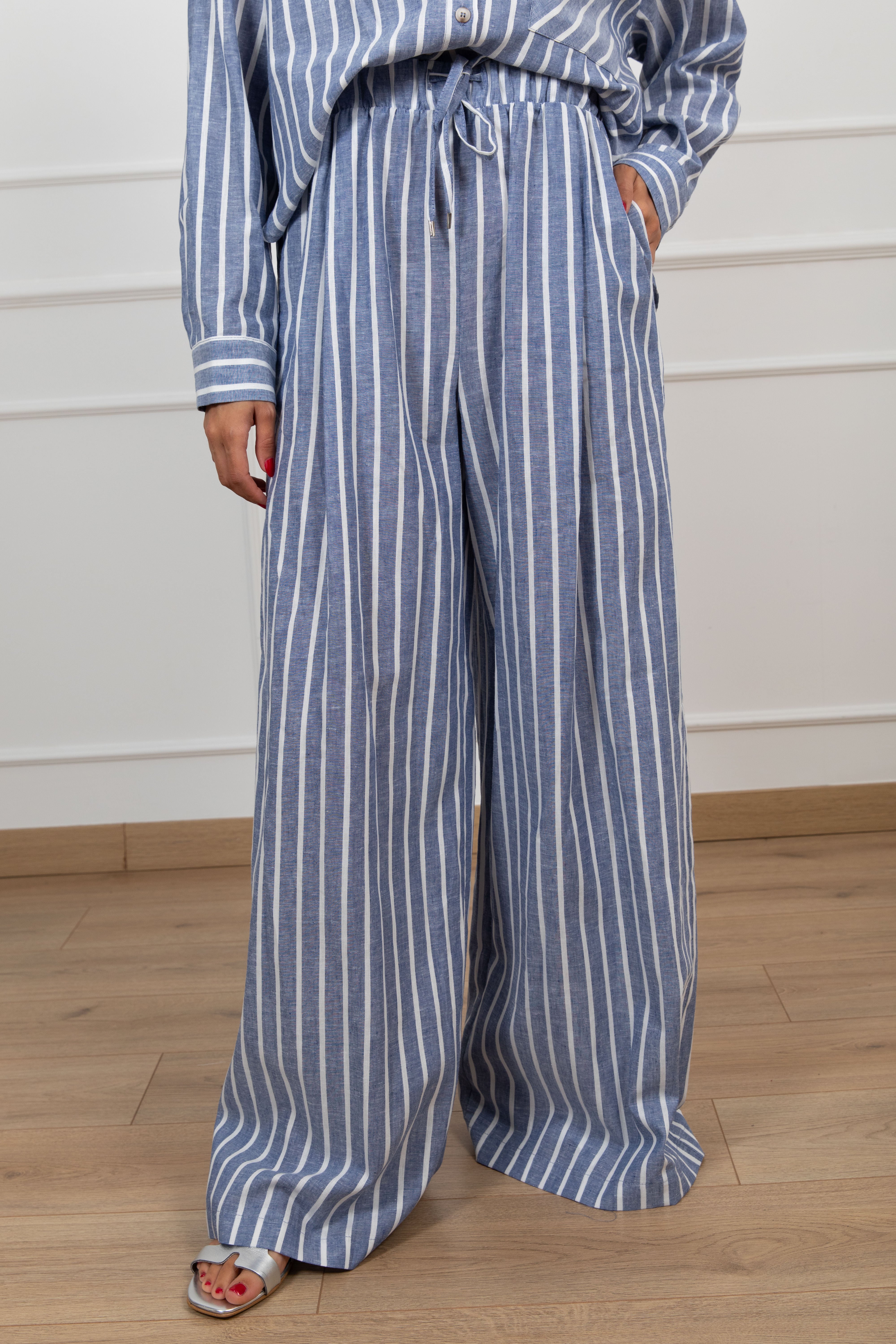 Pantalone bacchettato con gamba larga Motel