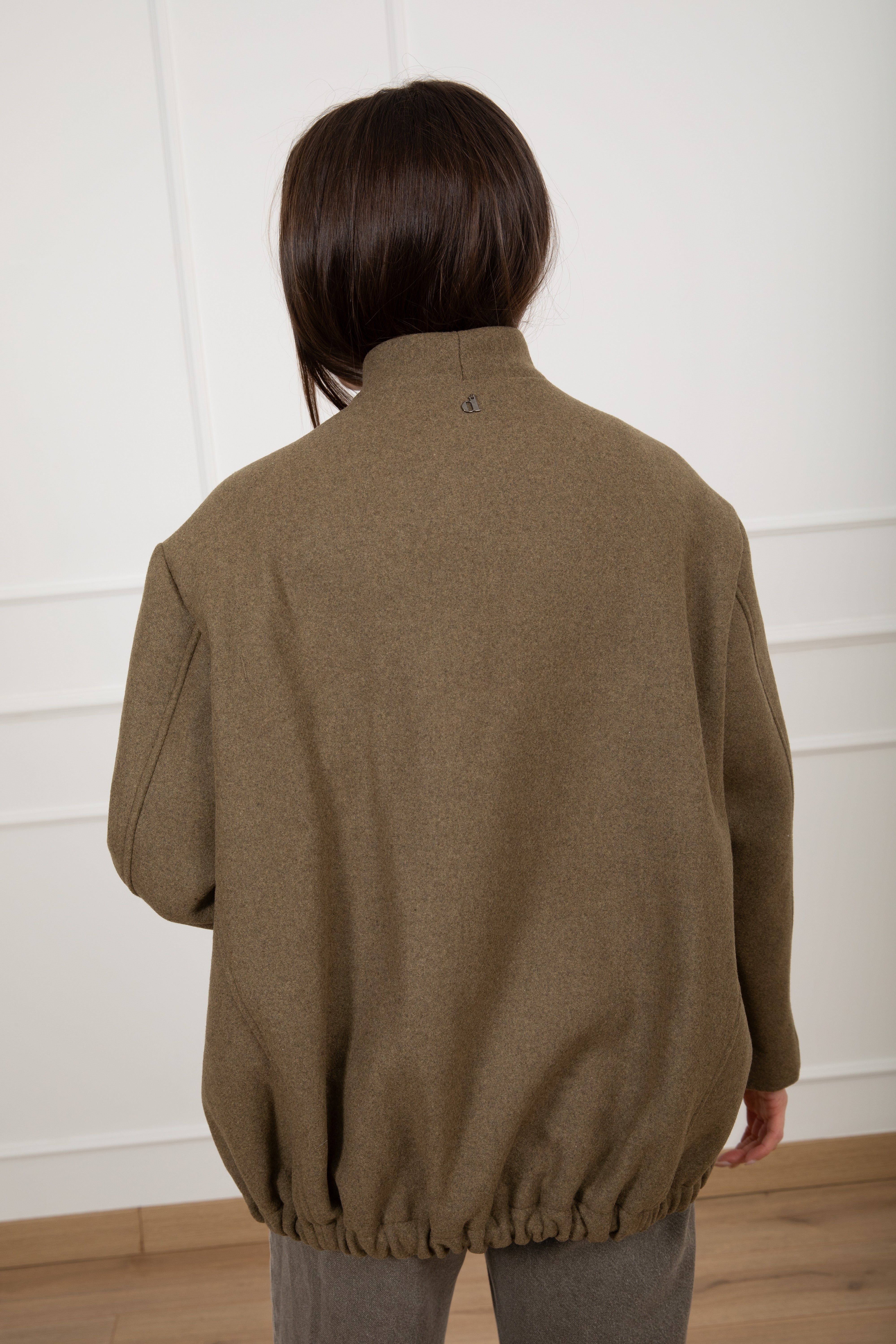 Cappotto-bomber con collo sciallato Dixie