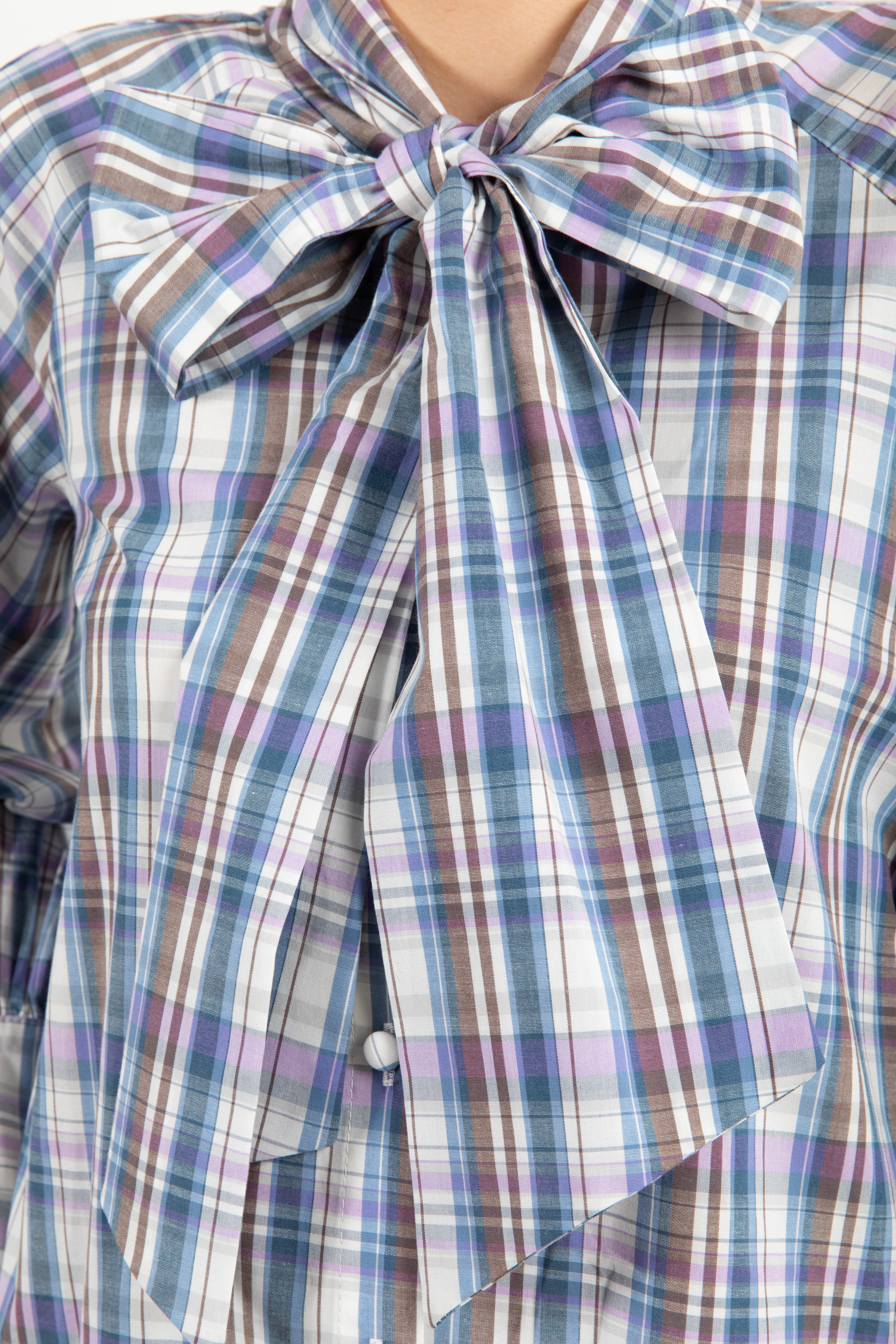 Camicia check con fiocco Tensione IN