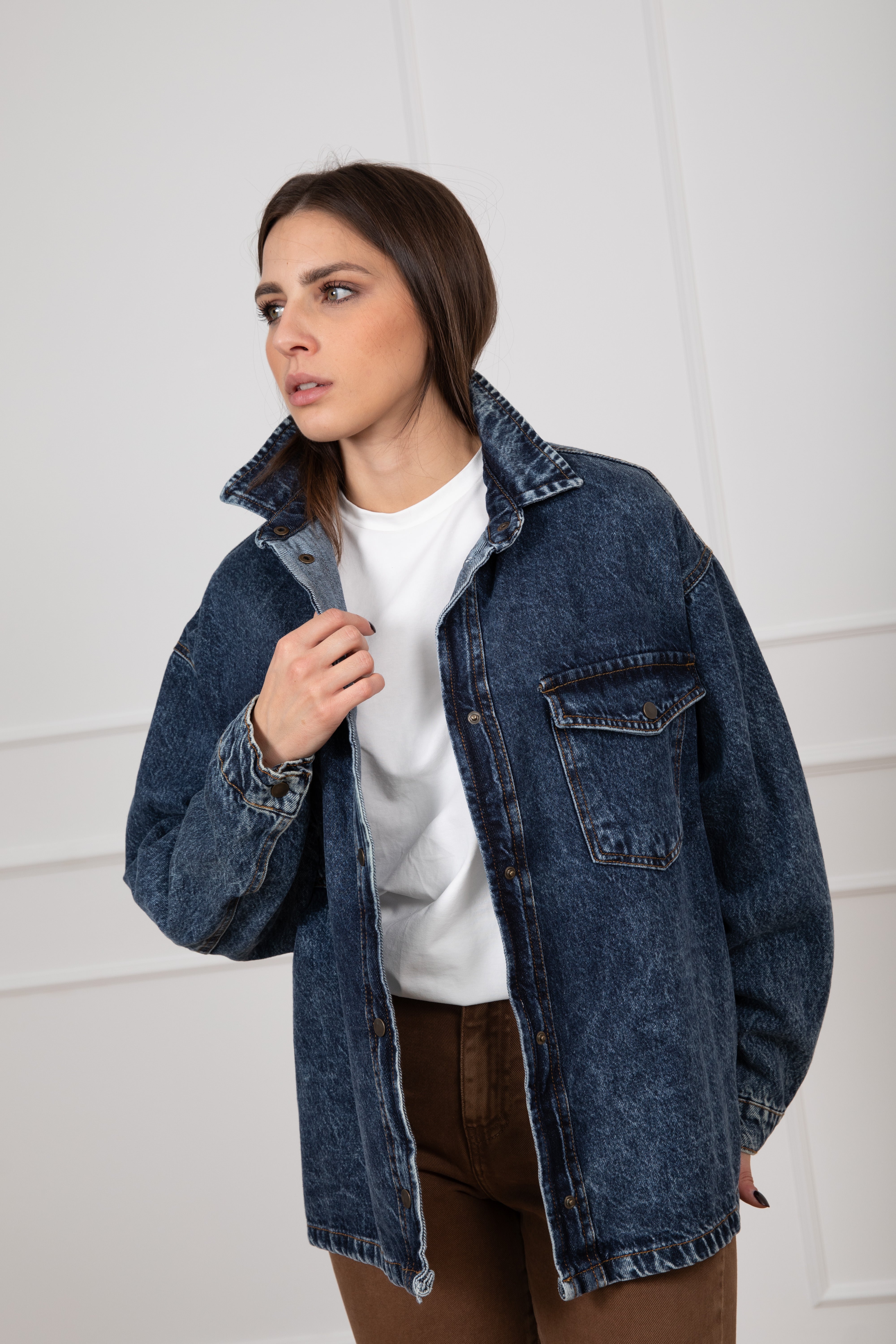 Giacca camicia over-size in jeans Susy Mix