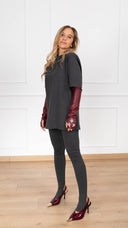 Leggings in punto milano con ghetta variante grigio Tensione IN