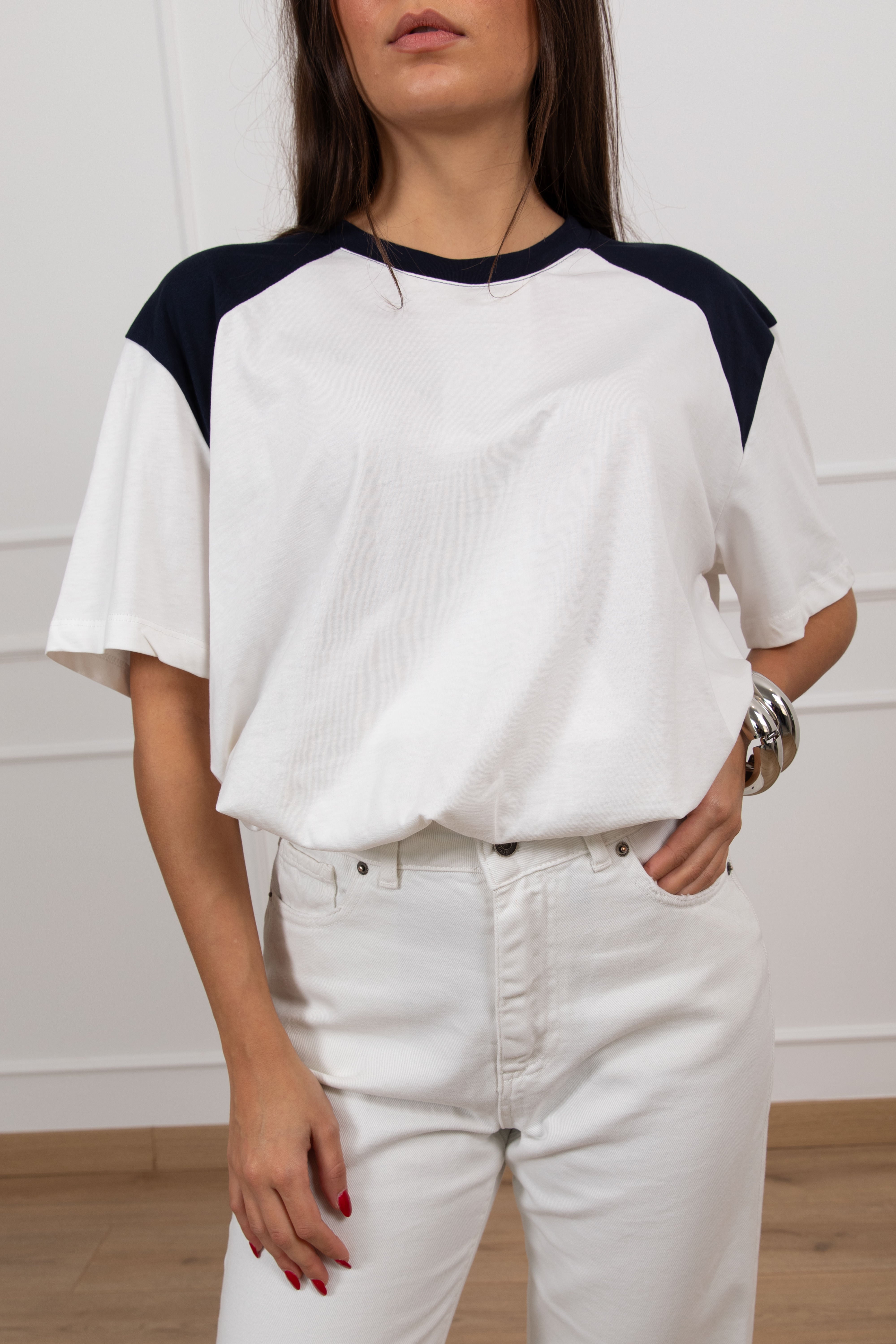 T-shirt bi-color con fondo a palloncino Tensione IN