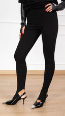 Leggings in punto milano con ghetta variante nero Tensione IN