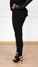 Leggings in punto milano con ghetta variante nero Tensione IN