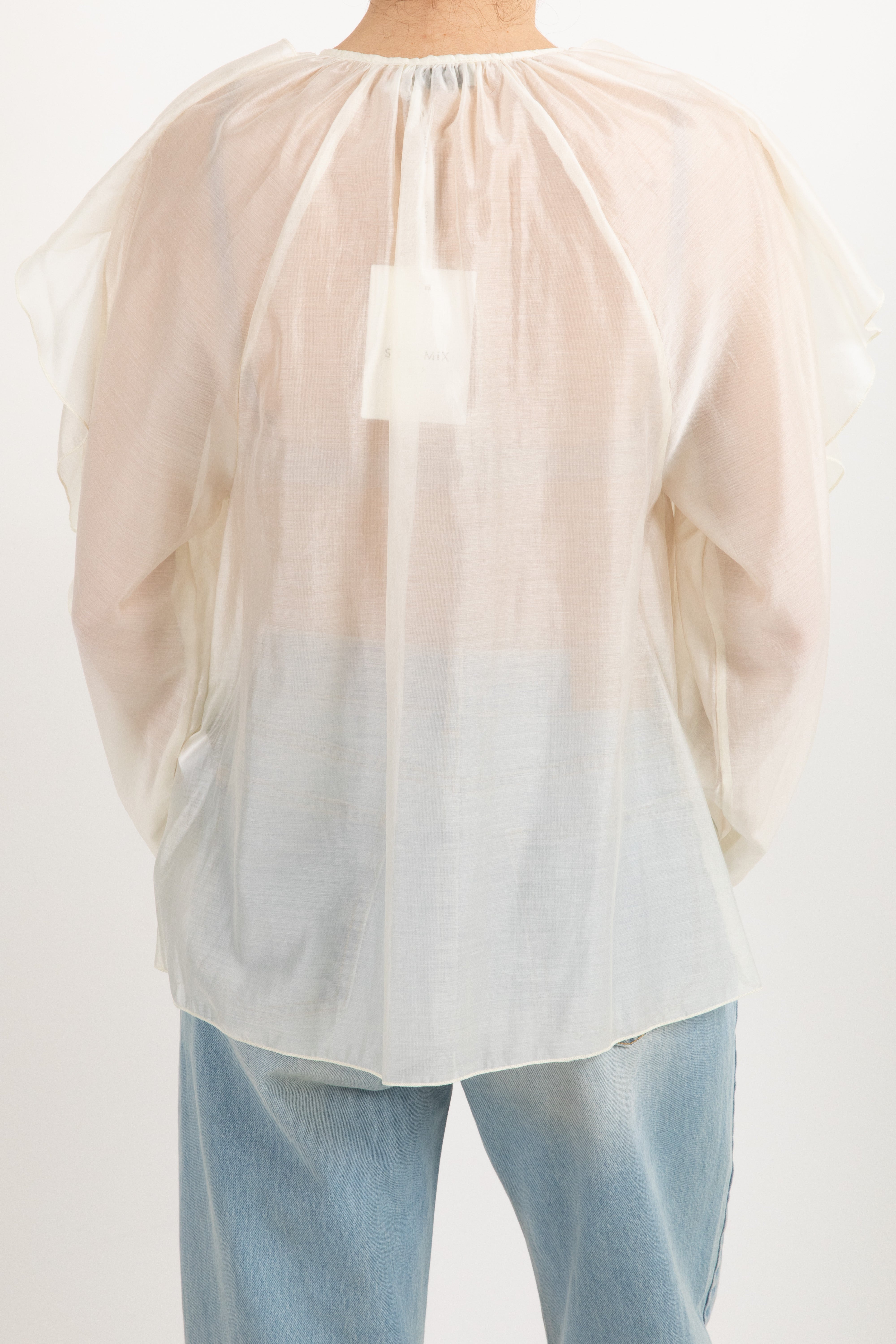 Camicia in tencel con rouches Susy Mix