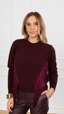 Maglia con frange variante bordeaux Tensione IN