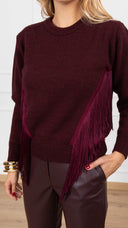 Maglia con frange variante bordeaux Tensione IN