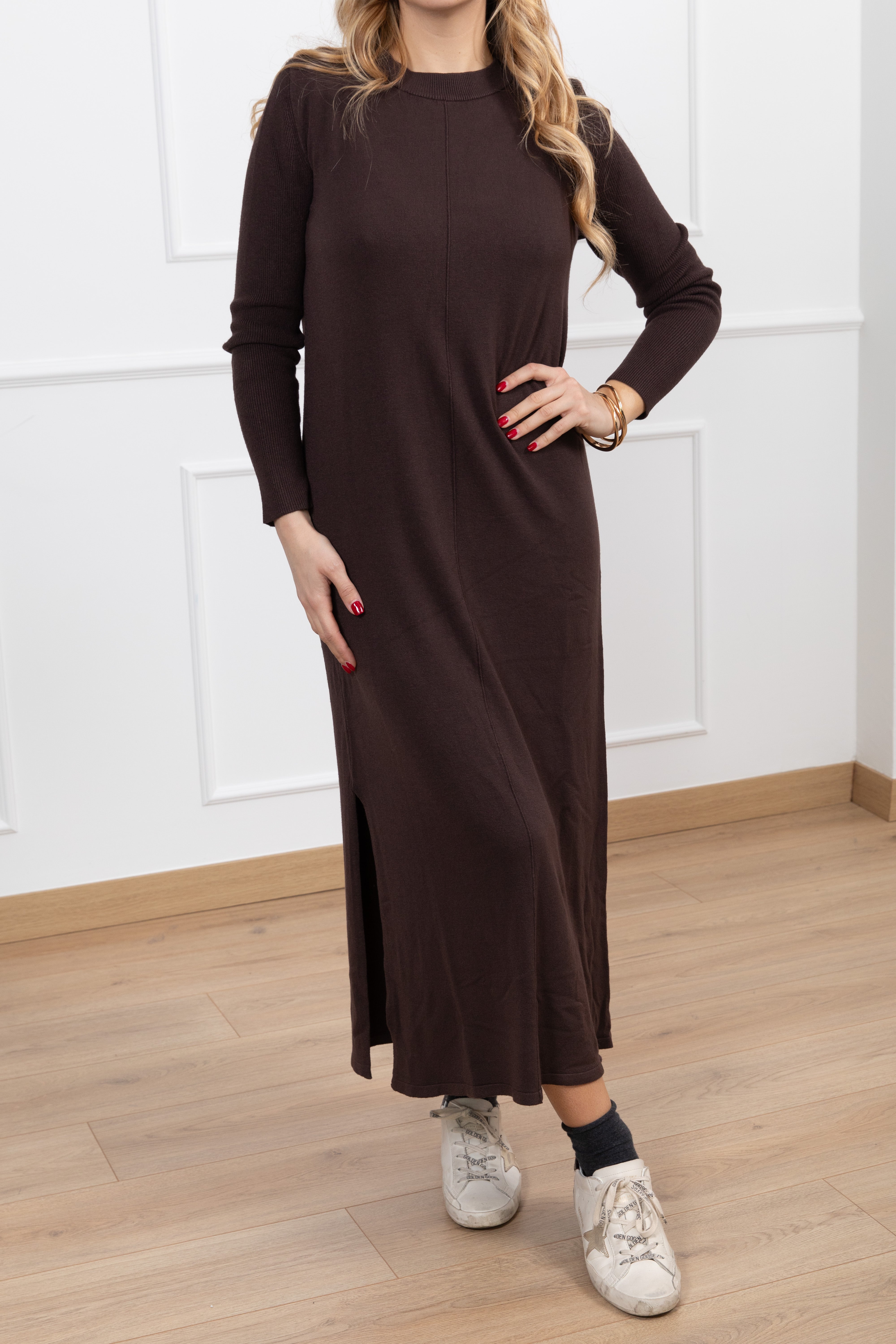 Abito in maglia lungo in viscosa ViCOLO