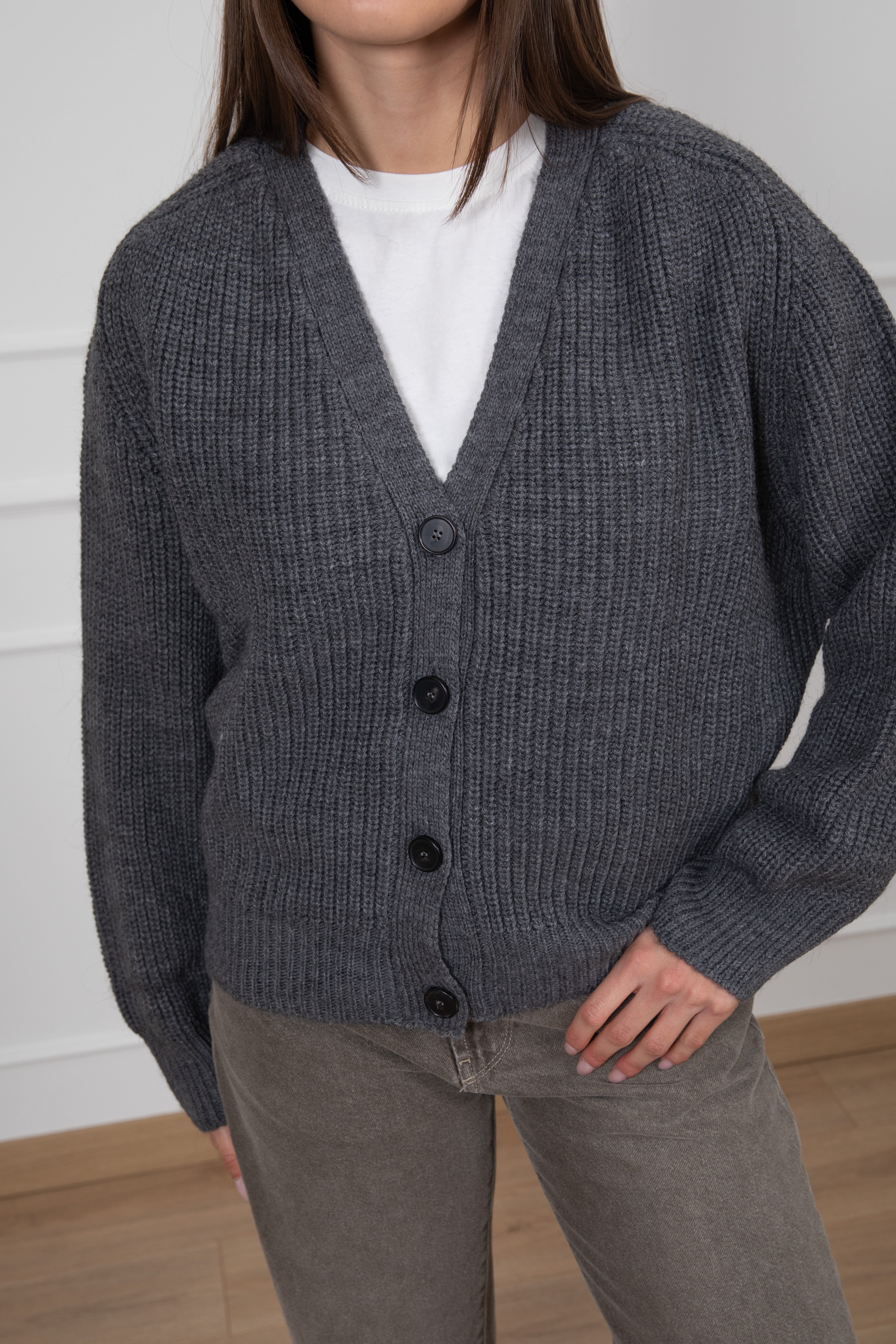 Cardigan in maglia 4 bottoni ViCOLO