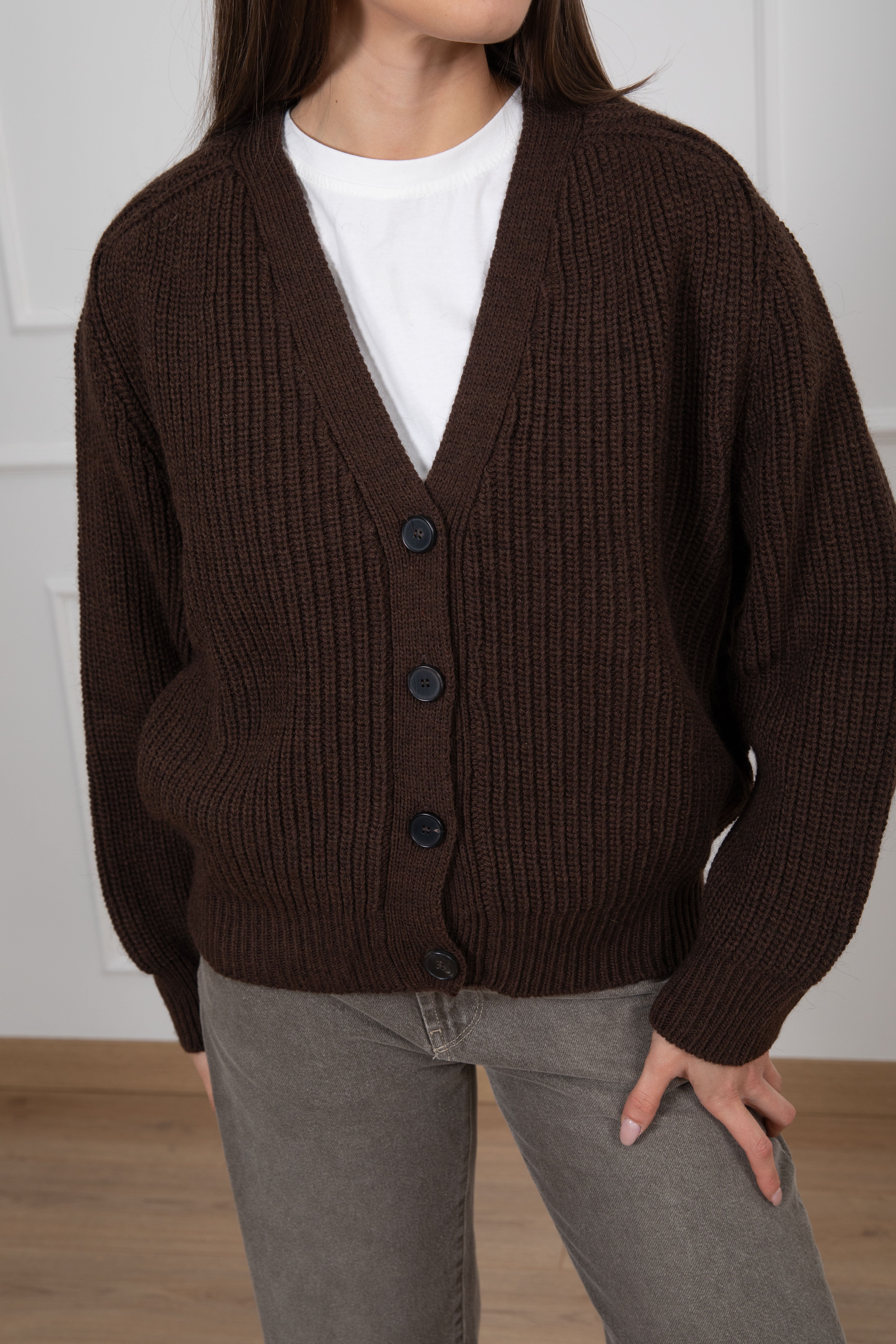 Cardigan in maglia 4 bottoni ViCOLO